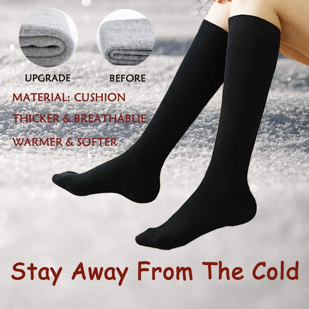 Women's Thermal Knee High Socks - Soft Cotton Winter Socks for Hiking, Work & Cold Weather | Perfect for Outdoor Activities, Office Wear & Cozy Gifts