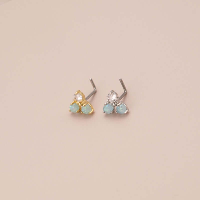 Cute L-Shaped Bear Nose Ring - Silver Cartilage Hoop Piercing Jewelry for Women | Perfect for Everyday Wear, Parties & Gifts | BJ627