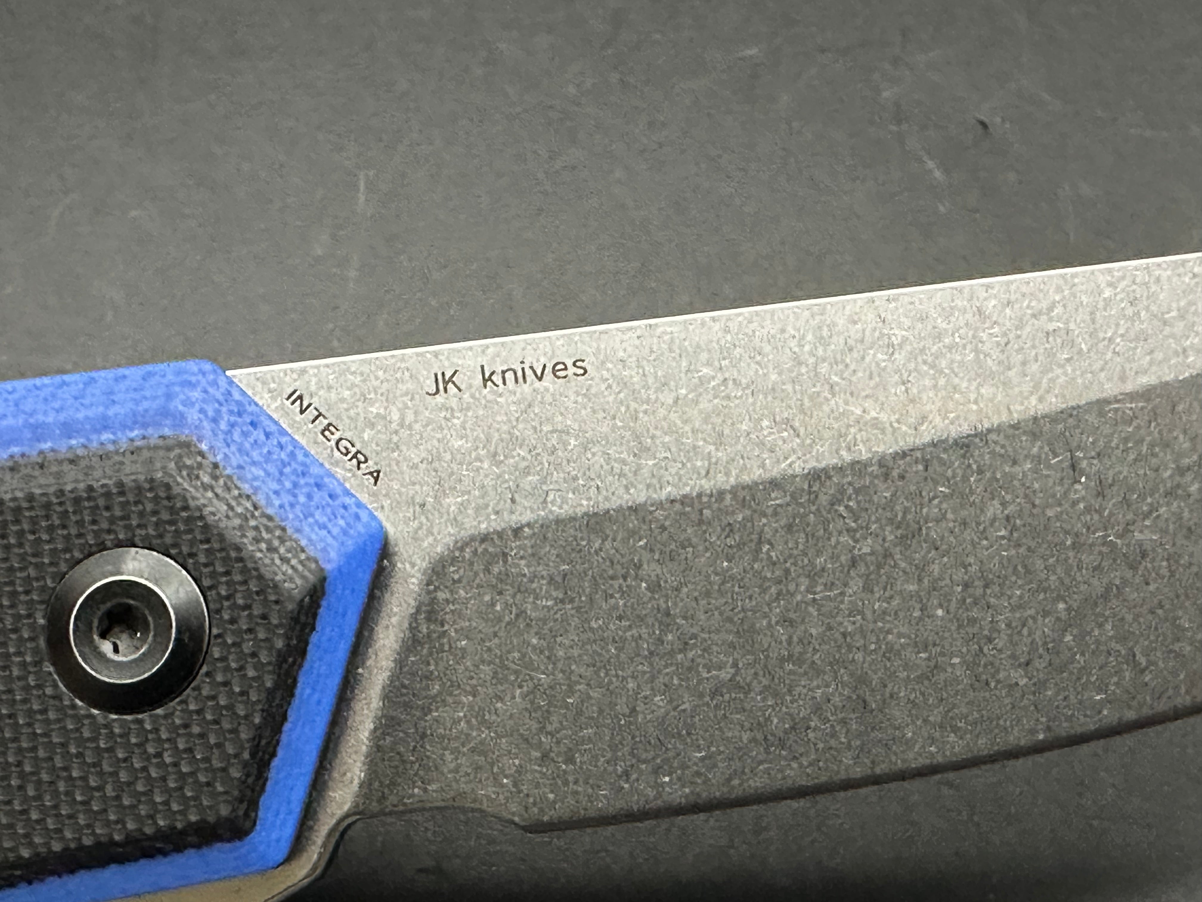 KANSEPT INTEGRA Folding Knife - Blue/Black G10 Handle, 154CM Stainless Steel Blade - Perfect for EDC, Camping & Outdoor Adventures