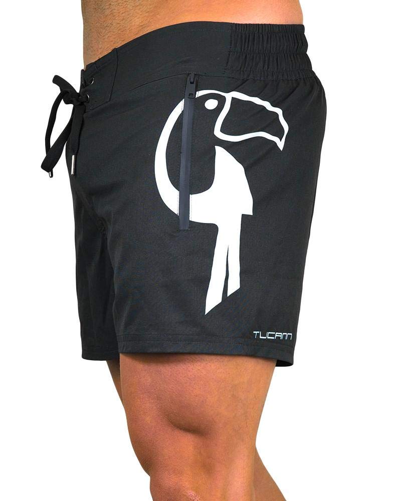 Tucann Men's Swim Shorts 3'' Inseam Quick-Dry Swim Trunks with Compression Liner - Comfortable Beach Shorts for Swimming, Surfing & Summer Vacation