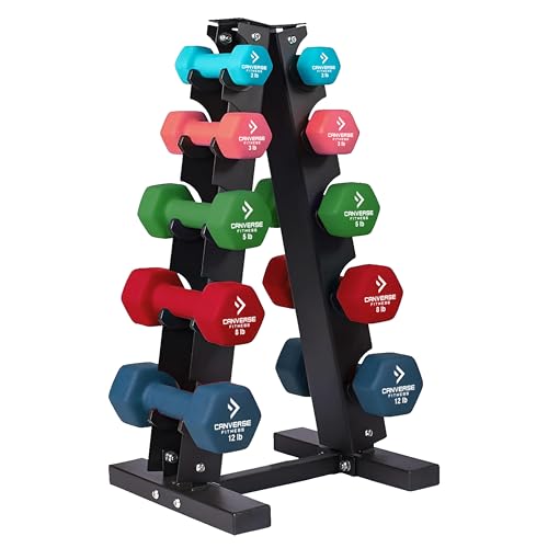 5 Rack + 2lb,3lb,5lb,8lb,12lb Dumbbells