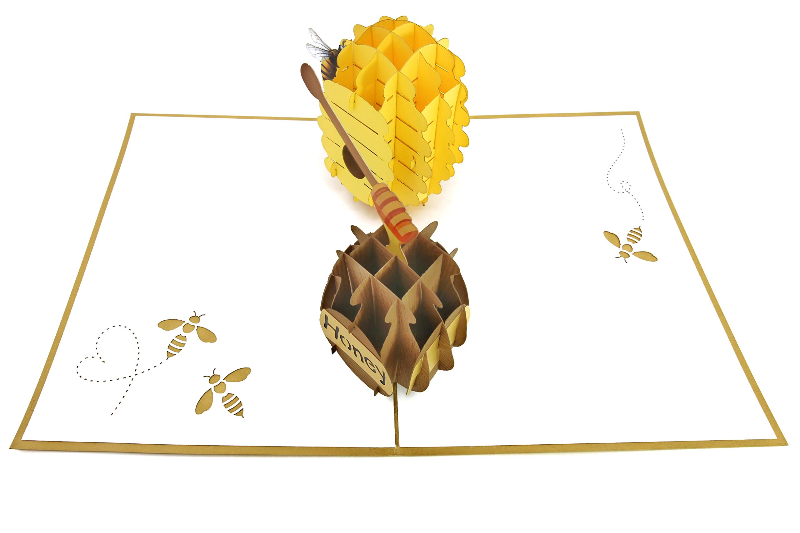 PopLife® Beehive and Honeypot 3D Pop-Up Greeting Card - Perfect for Mother's Day, Anniversary, Birthday Gifts | Thoughtful Present for Wife, Husband, Daughter, Son & Grandkids | Ideal for Romantic Surprises & Family Celebrations