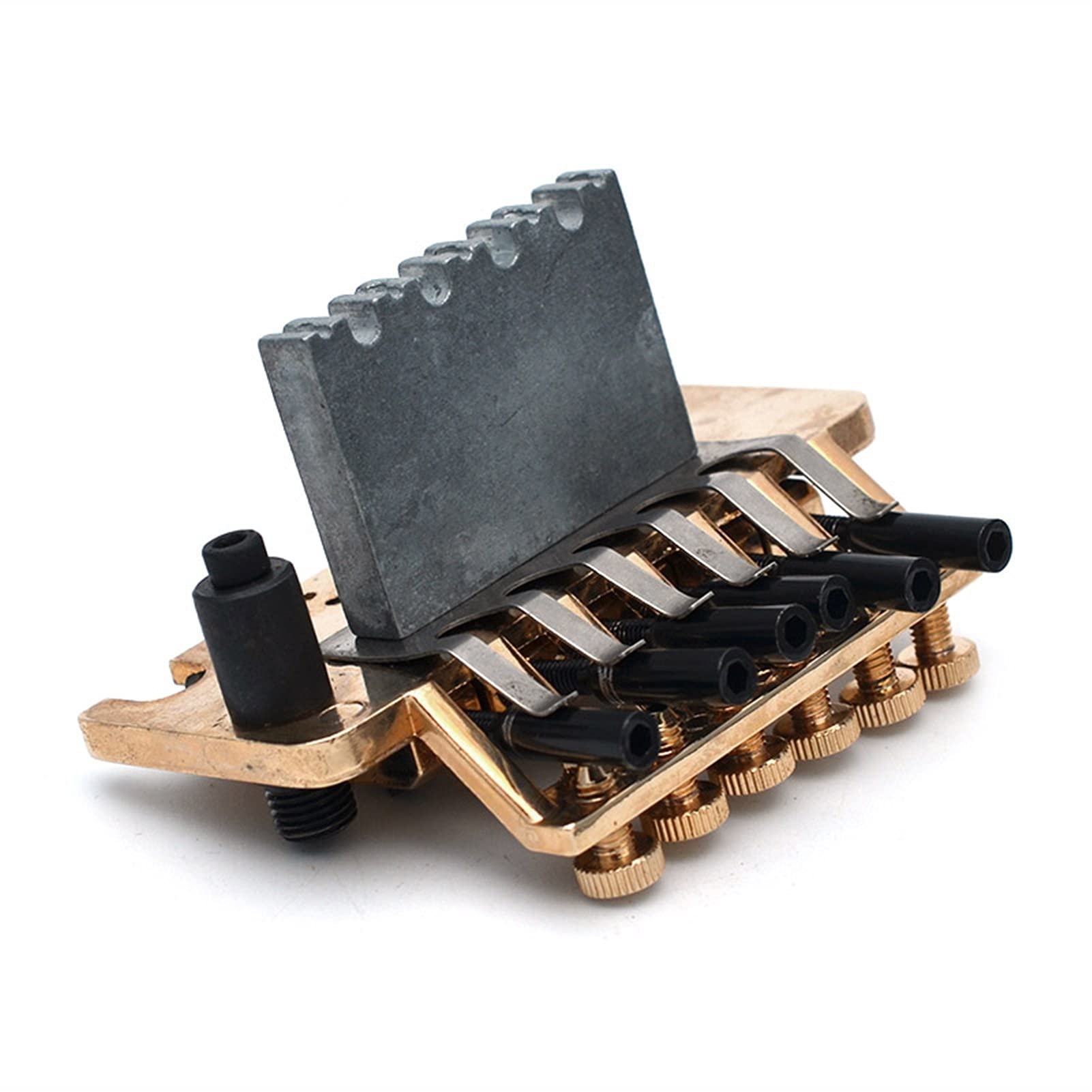 Premium Double Locking Tremolo Bridge for Electric Guitar - Gold Replacement Part | Ideal for Rock, Metal & Shredding Performances