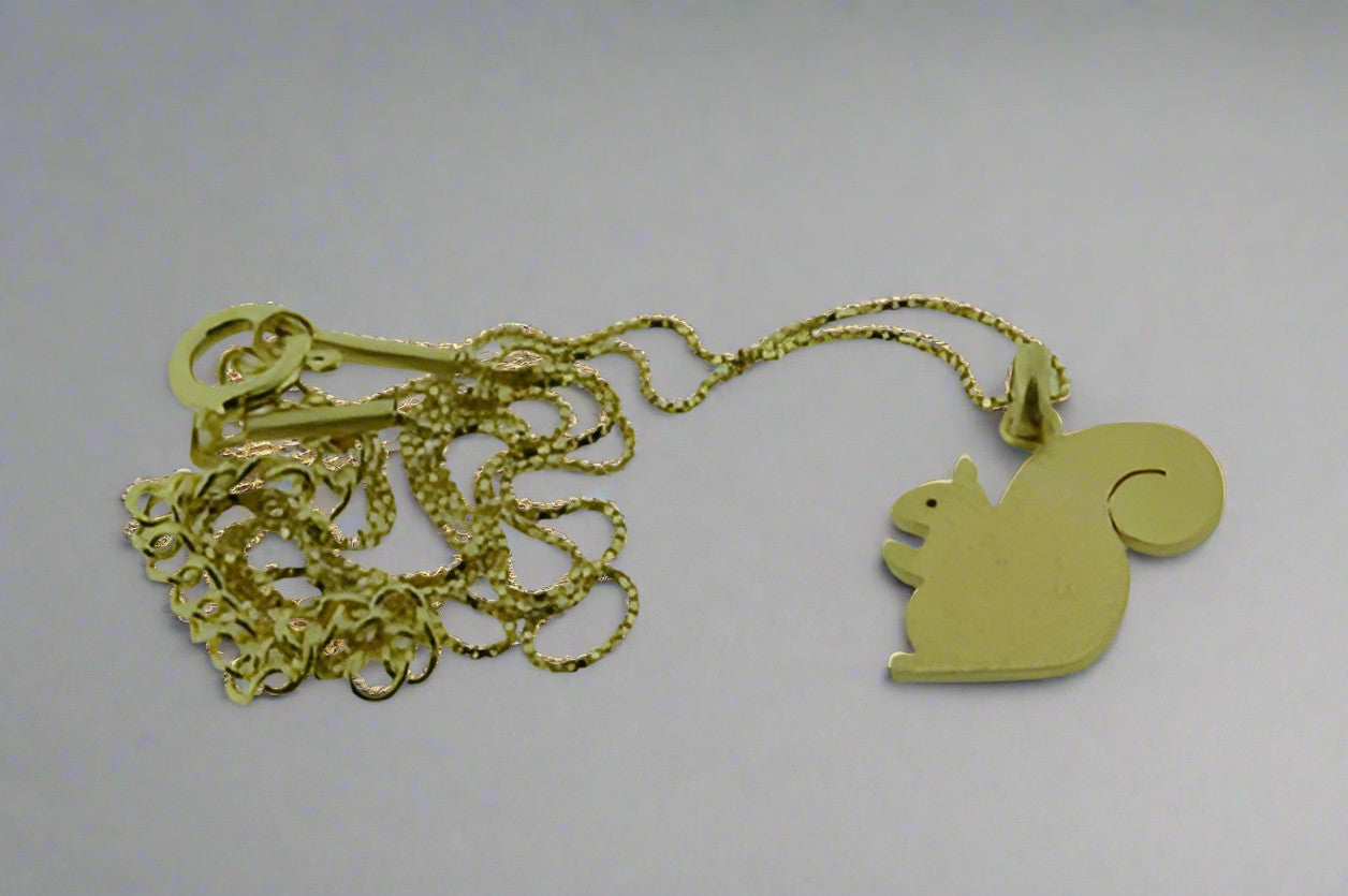 Little Squirrel Necklace - 18K Gold Plated Dainty Pendant Jewelry for Women - Perfect for Everyday Wear, Gifts & Special Occasions