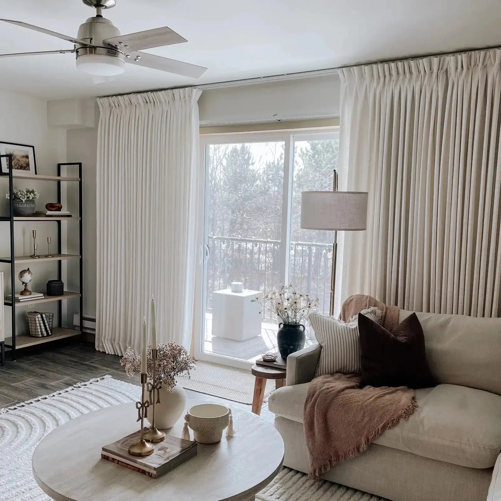 Motorized Blackout Pinch Pleat Curtains - Ready Made for Living Room & Bedroom - Noise Reduction & Light Blocking for Better Sleep