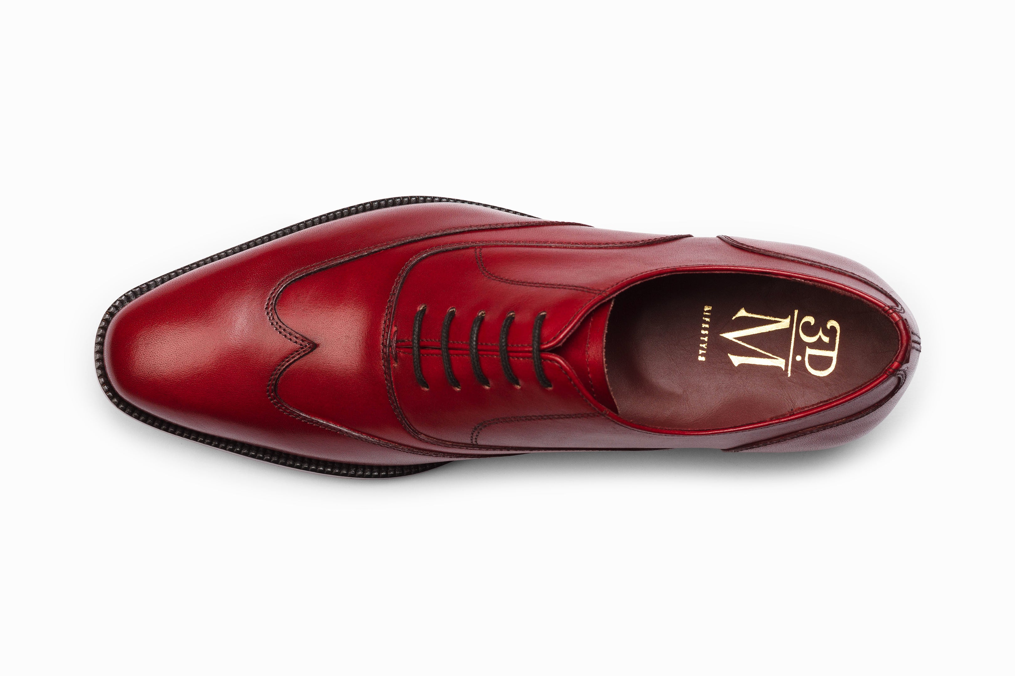Stylish Austerity Brogue Oxford Shoes in Dark Oxblood - Perfect for Business Casual & Formal Occasions