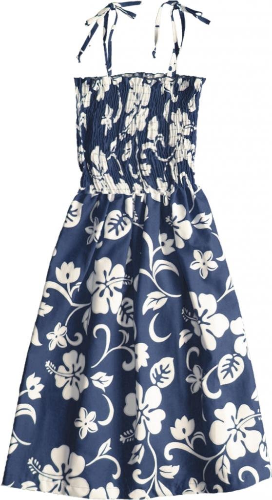 Classic Hibiscus Hawaiian Dress for Women - 100% Cotton Aloha Summer Dress - Royal XL Size - Perfect for Beach Vacations, Luau Parties & Tropical Getaways