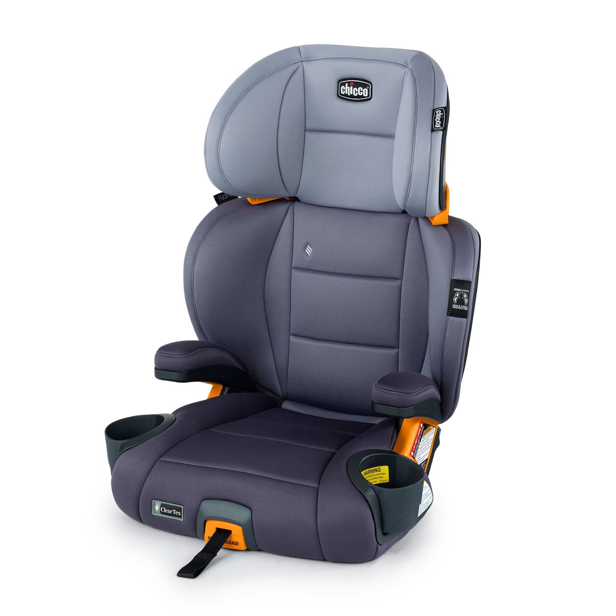 Chicco KidFit ClearTex Plus 2-in-1 Belt Positioning Booster Car Seat - Safe & Comfortable for Toddlers & Kids - Perfect for School, Travel & Family Road Trips