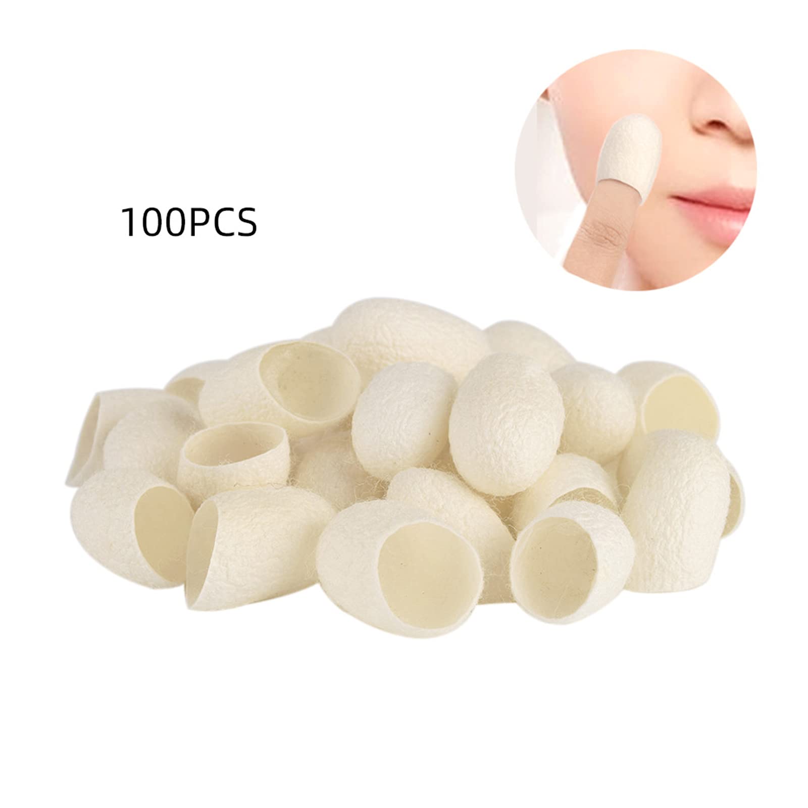 Homgee 100pcs Natural Silkworm Cocoon Exfoliating Balls - Gentle Facial Scrub for Deep Cleansing & Blackhead Removal | Perfect for Daily Skincare Routine & Spa Treatment