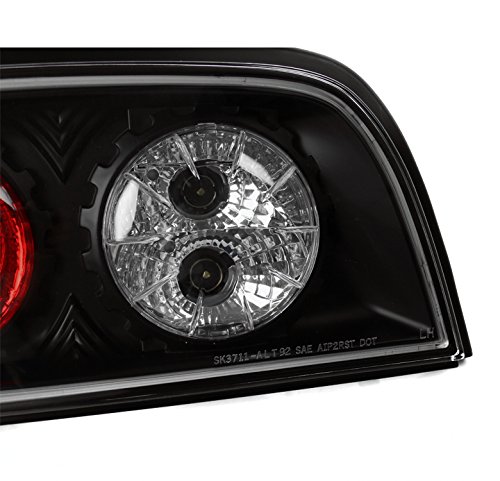 Black Tail Brake Lights Rear Lamps Compatible with 1993-1997 Nissan Altima - Enhanced Safety & Style for Night Driving & Car Customization