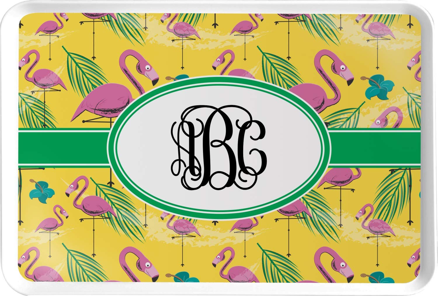 Personalized Pink Flamingo Serving Tray - Unique Gift for Women, Party & Home Decor - Perfect for Poolside Drinks, Bridal Showers & Tropical Themed Events