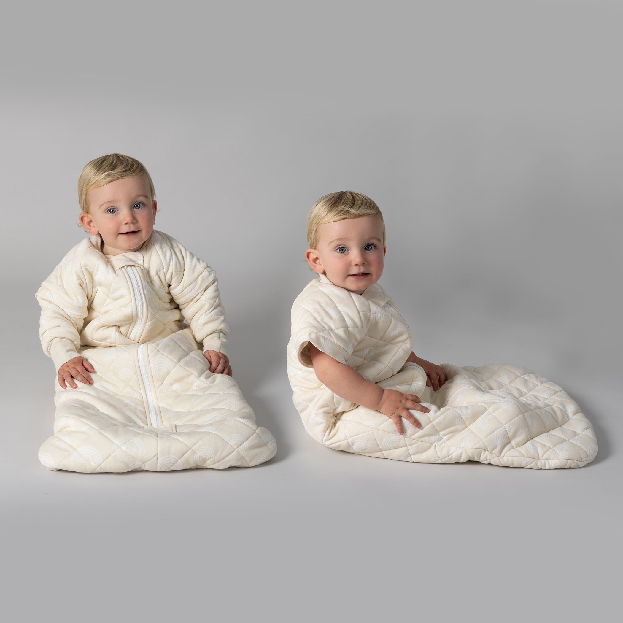 Nordic 2.5 TOG & 3.5 TOG Baby Sleep Suit and Convertible Sleep Bag Bundle - Sand Color - Perfect for Newborns and Toddlers in All Seasons