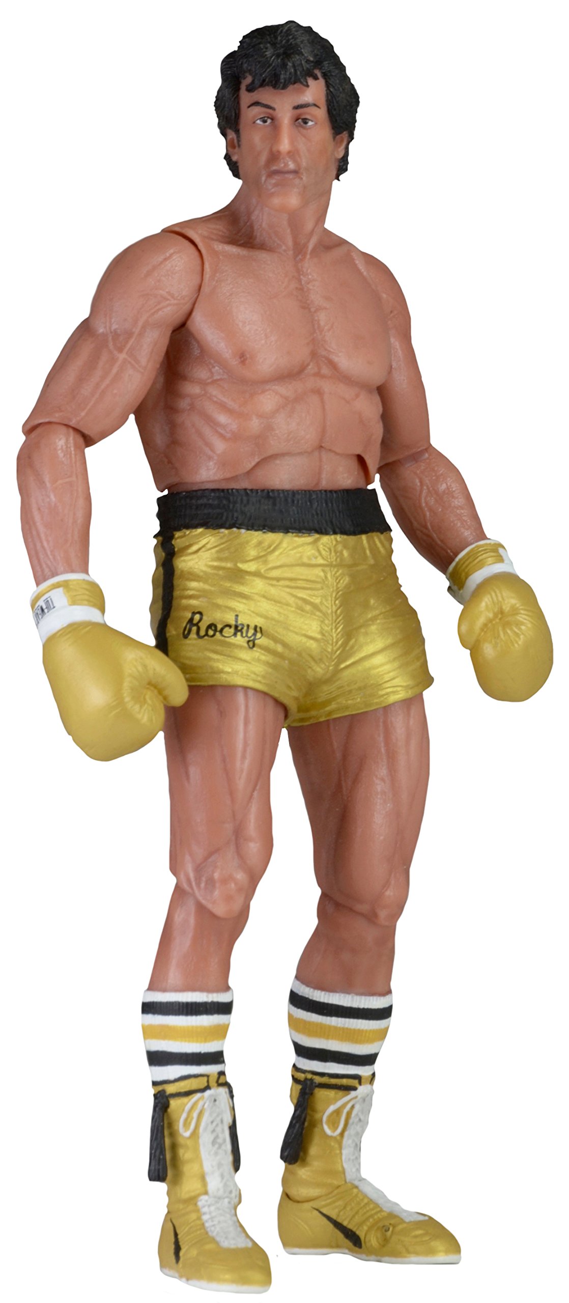NECA 40th Anniversary Rocky Balboa 7-Inch Action Figure - Gold Edition | Collectible Movie Toy for Fans | Perfect for Display, Gifts & Nostalgic Collections