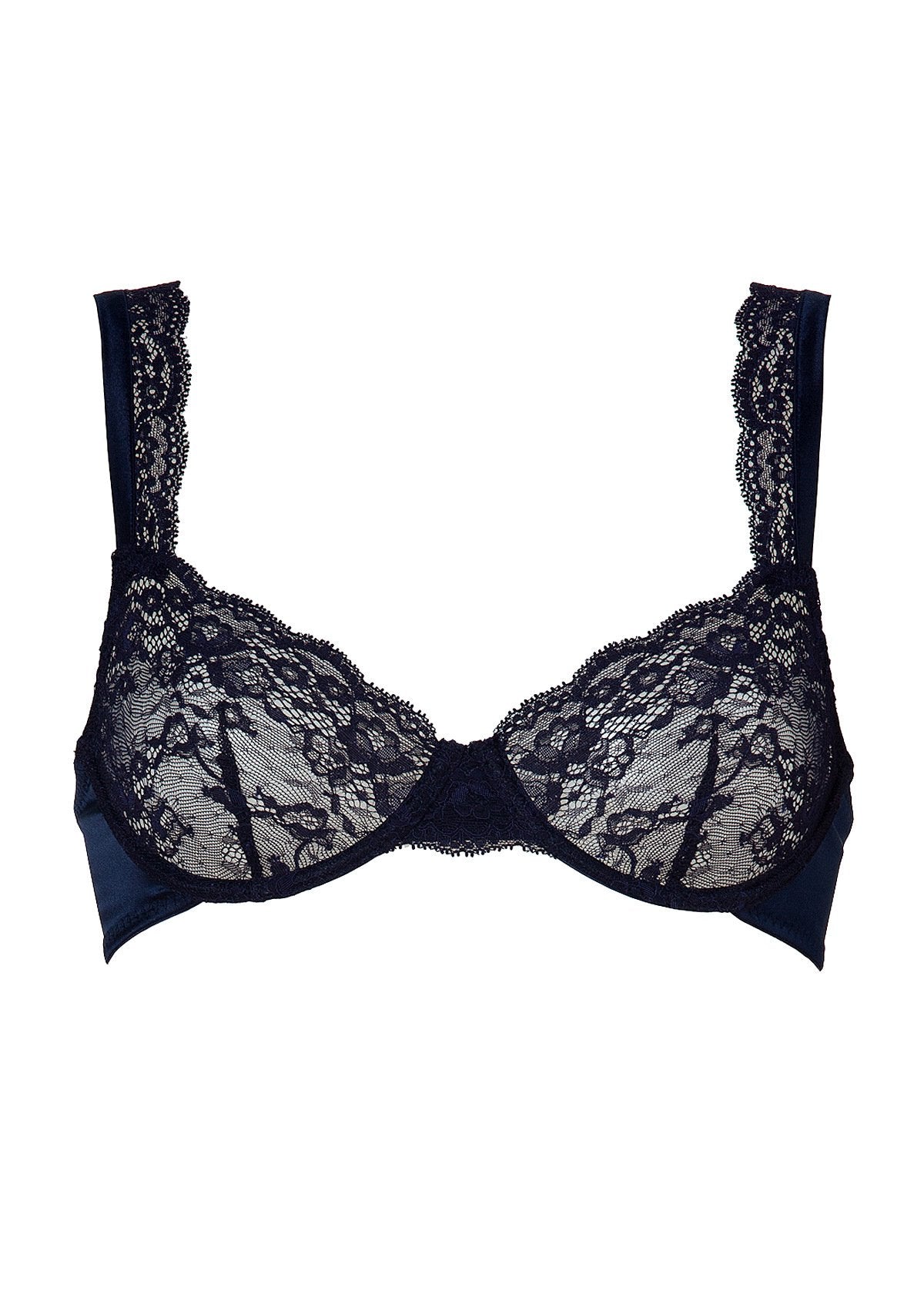 Clara Whispering Non Padded Underwire Bra - Dark Ink | Comfortable Wireless Support for Everyday Wear | Perfect for Work, Yoga & Lounge