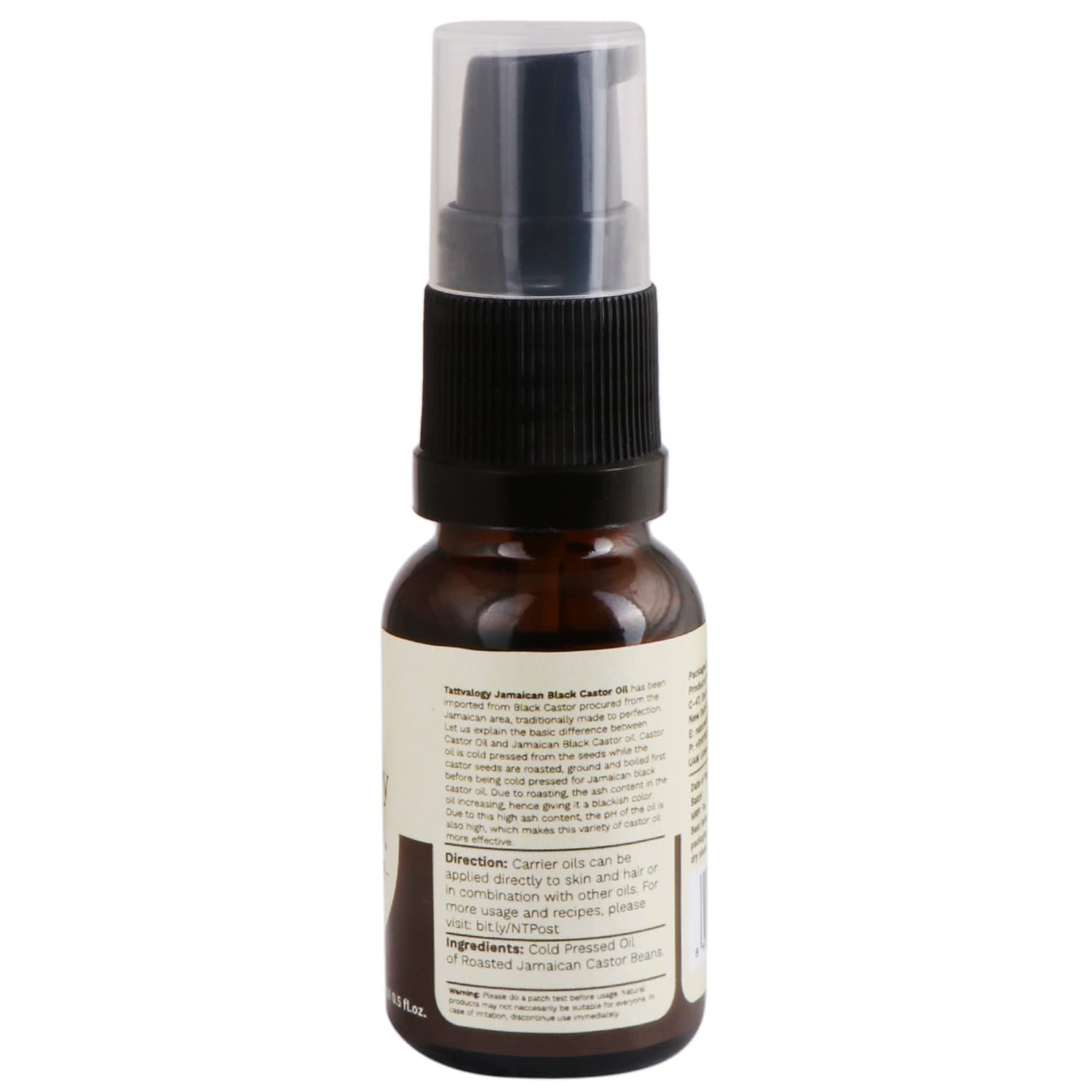 Tattvalogy Pure Black Castor Oil - Cold Pressed Kalonji Oil (Nigella Sativa) | 100% Pure Virgin Grade Hair Growth & Skin Care Treatment | Chemical-Free Natural Remedy in Glass Bottle (15ml) | Perfect for Hair Strengthening, Scalp Nourishment & Moisturizing Dry Skin