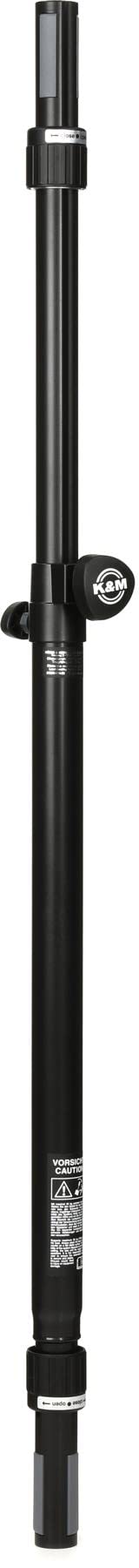 K&M 21366 Adjustable Speaker Pole with Ring Lock - Heavy Duty PA Speaker Stand for Live Performances, DJ Gigs & Outdoor Events