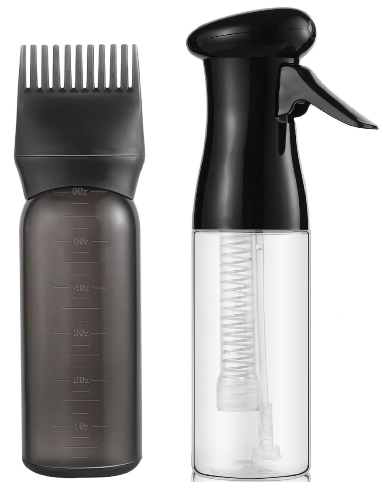 Continuous Hair Spray Bottle with Root Comb Applicator - Hair Oil & Water Mister for Styling - Perfect for Salon, Home Hair Care & DIY Hairstyling