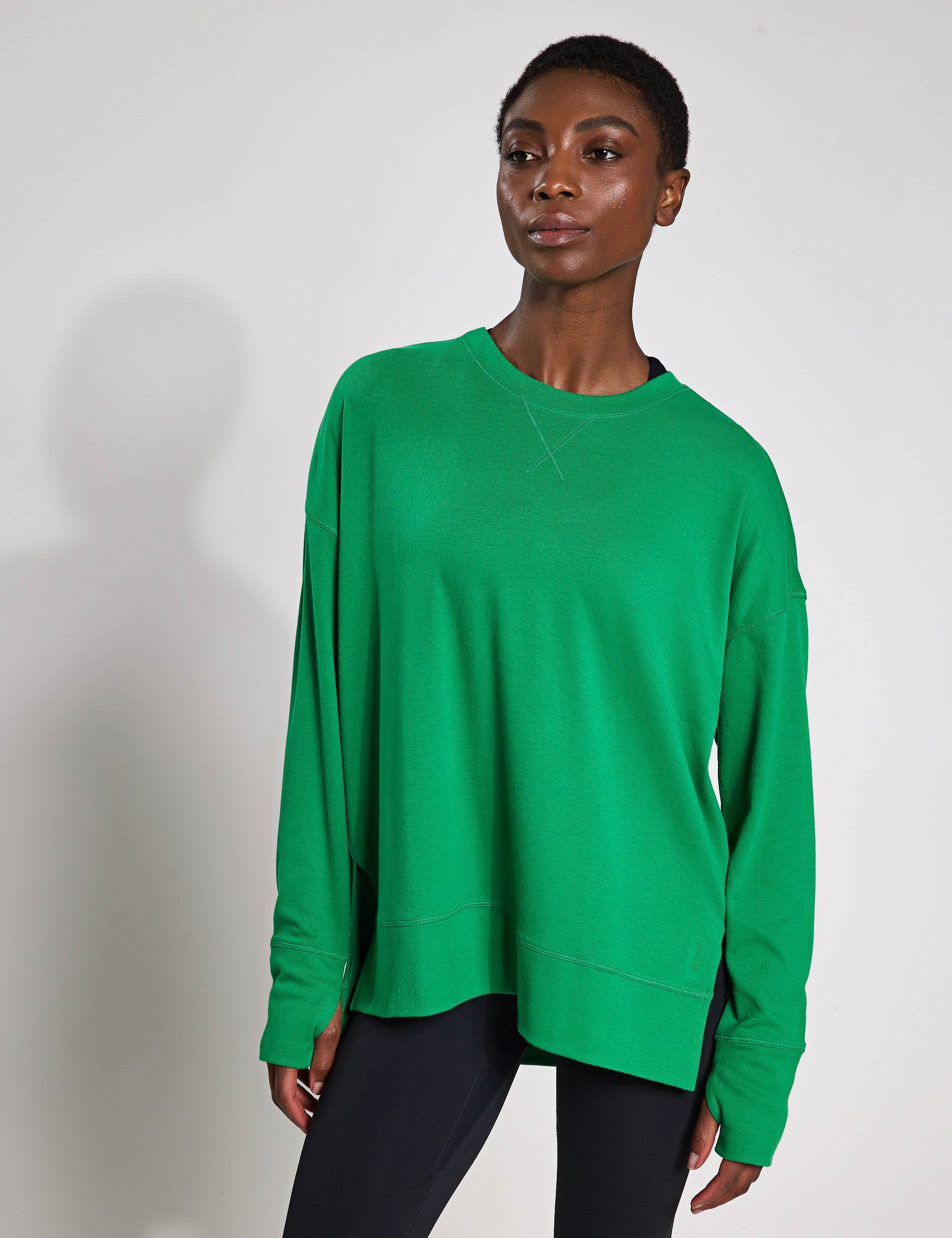 Shelby Sweatshirt for Women - Kelly Green Cotton Pullover Hoodie | Casual Wear, Gym, Lounge, Street Style