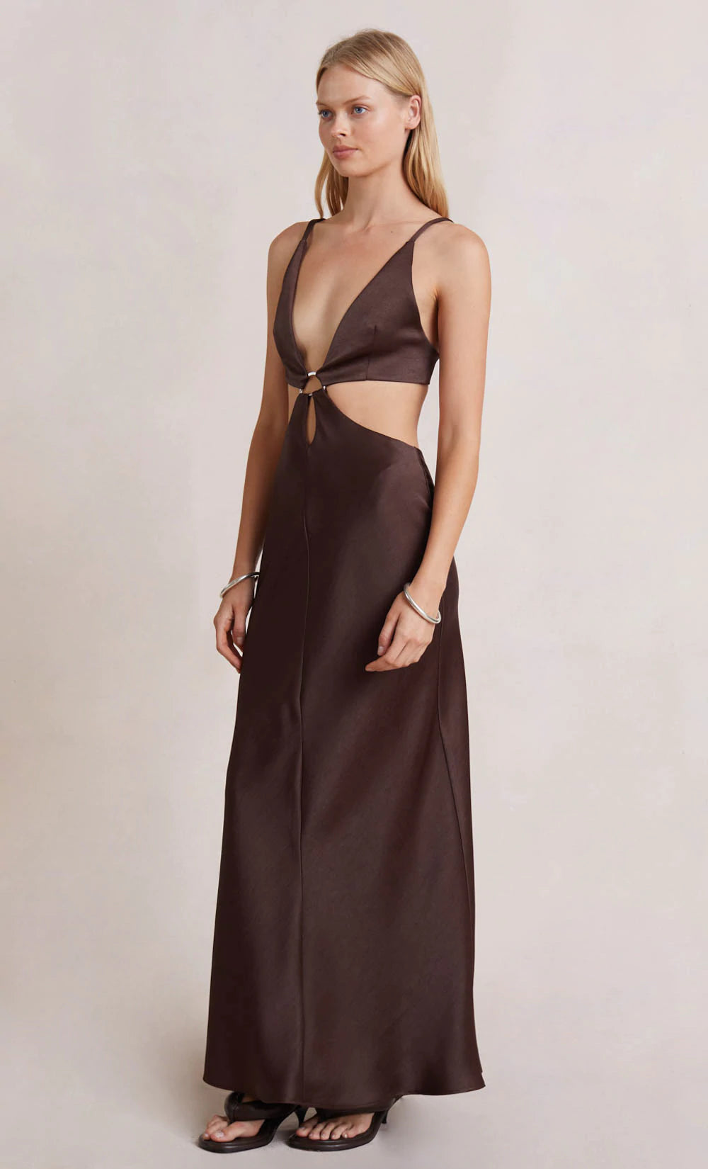 Felix V Maxi Dress for Women - Flowy Long Summer Dress in Chocolate Brown | Perfect for Beach, Vacation & Casual Outings