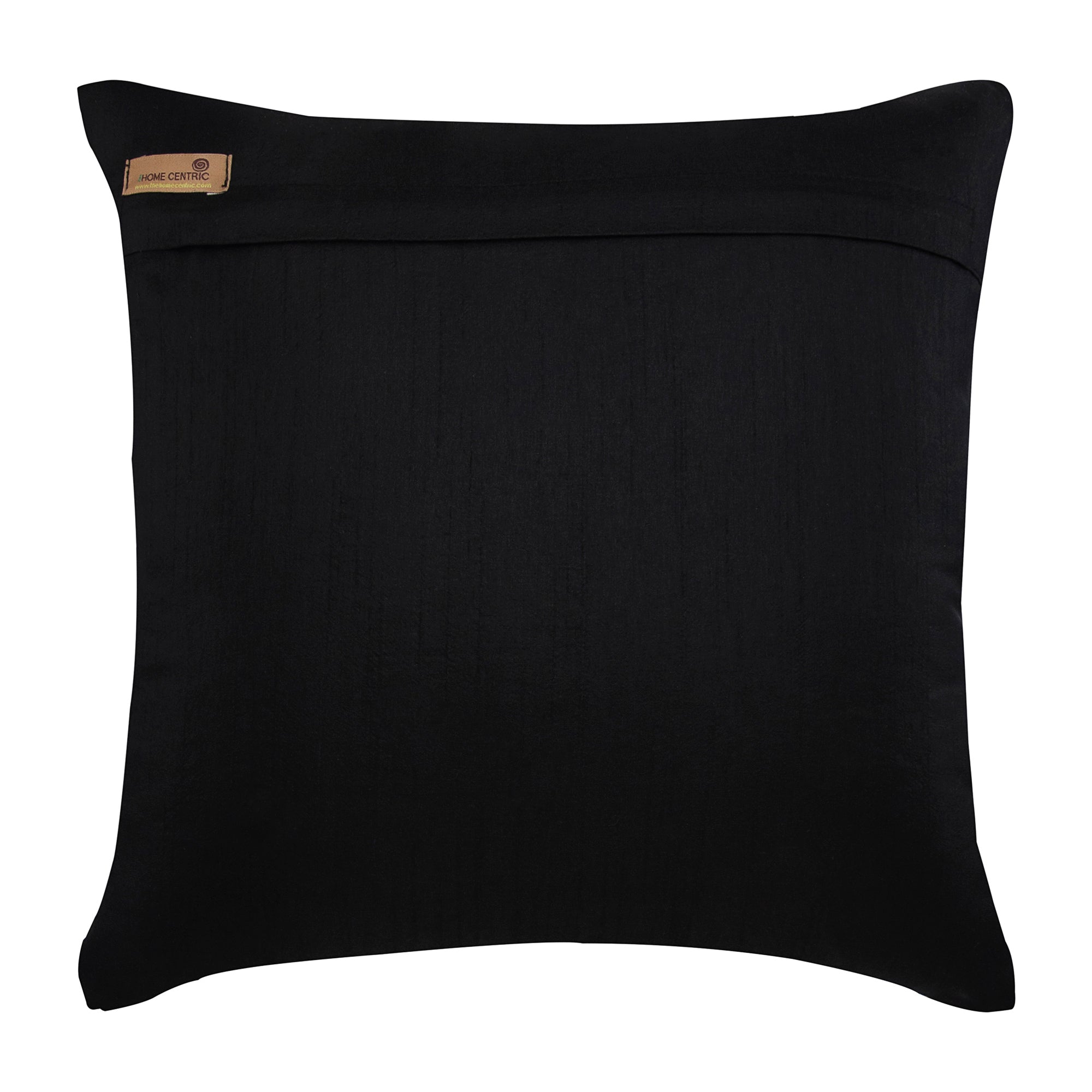Abstract Art Black Jacquard Silk Throw Pillow Cover - Elegant Home Decor for Sofa, Bed & Living Room