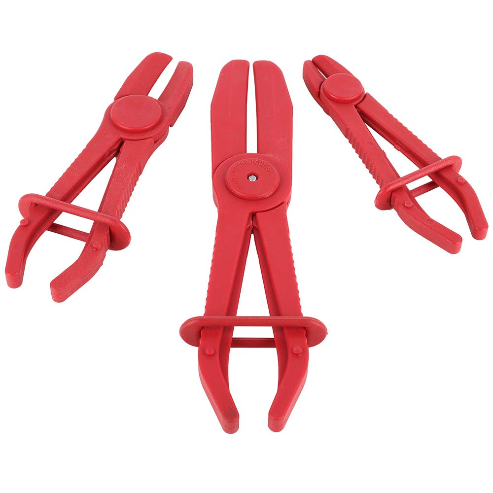 3Pcs Nylon Hose Clamp Tool Set - Flexible Hose Line Clamp Plier for Brake, Fuel & Water Lines - Automotive Repair & Plumbing Maintenance Essential