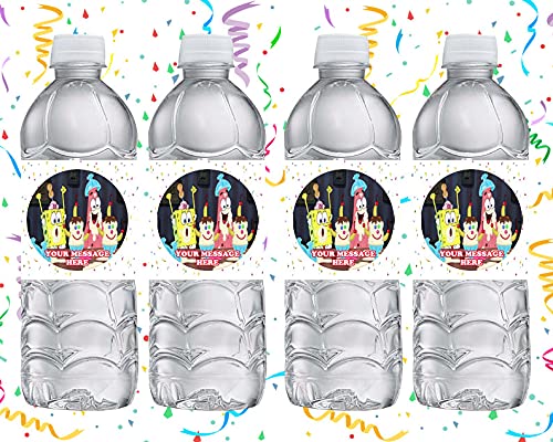 SpongeBob SquarePants Party Supplies Kit - 12pcs Water Bottle Labels, Party Decorations & Favors for Birthday, Baby Shower & Themed Events