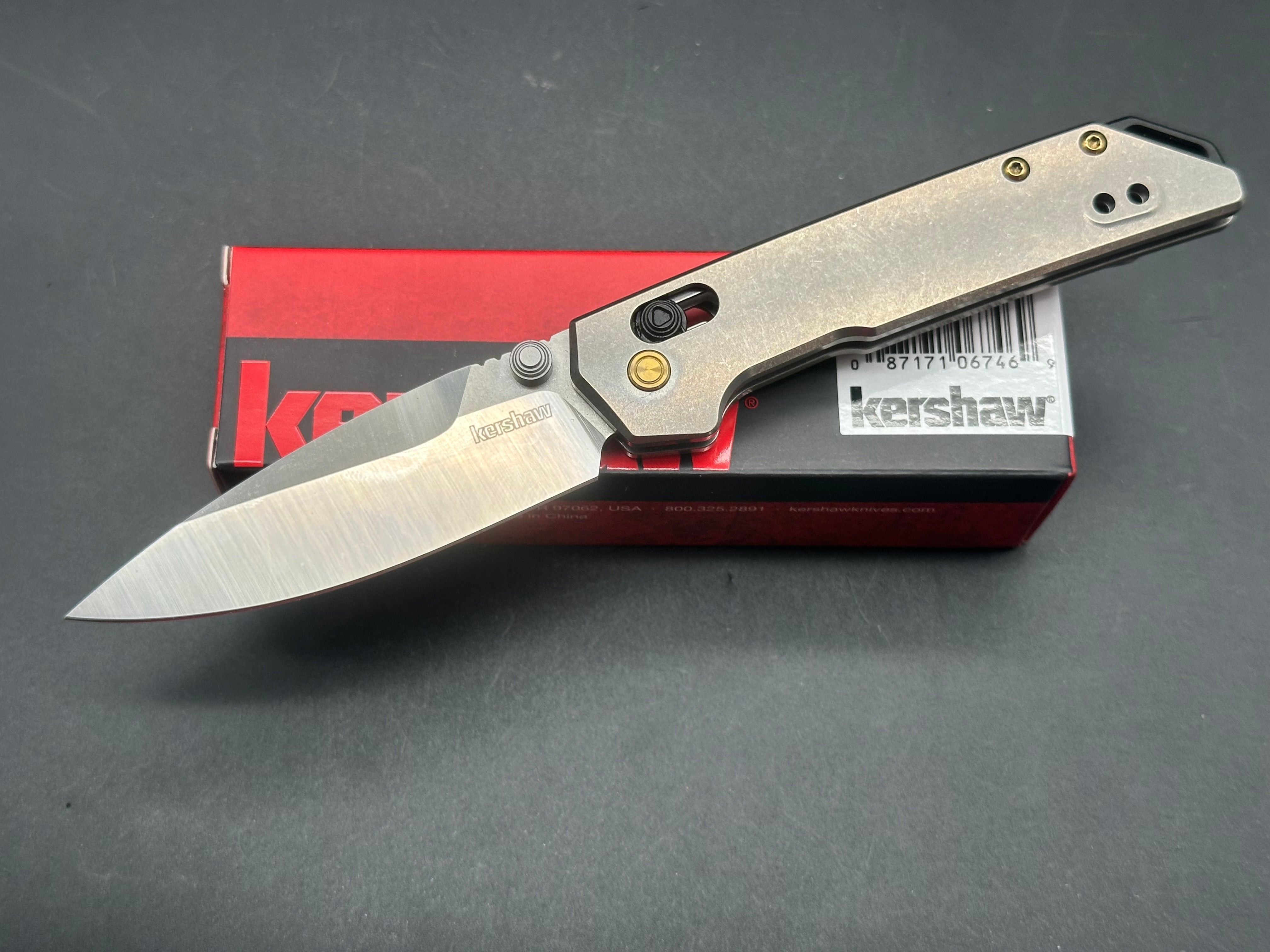 Kershaw MINI IRIDIUM Titanium Pocket Knife - Compact EDC Folding Knife for Outdoor, Camping & Everyday Carry