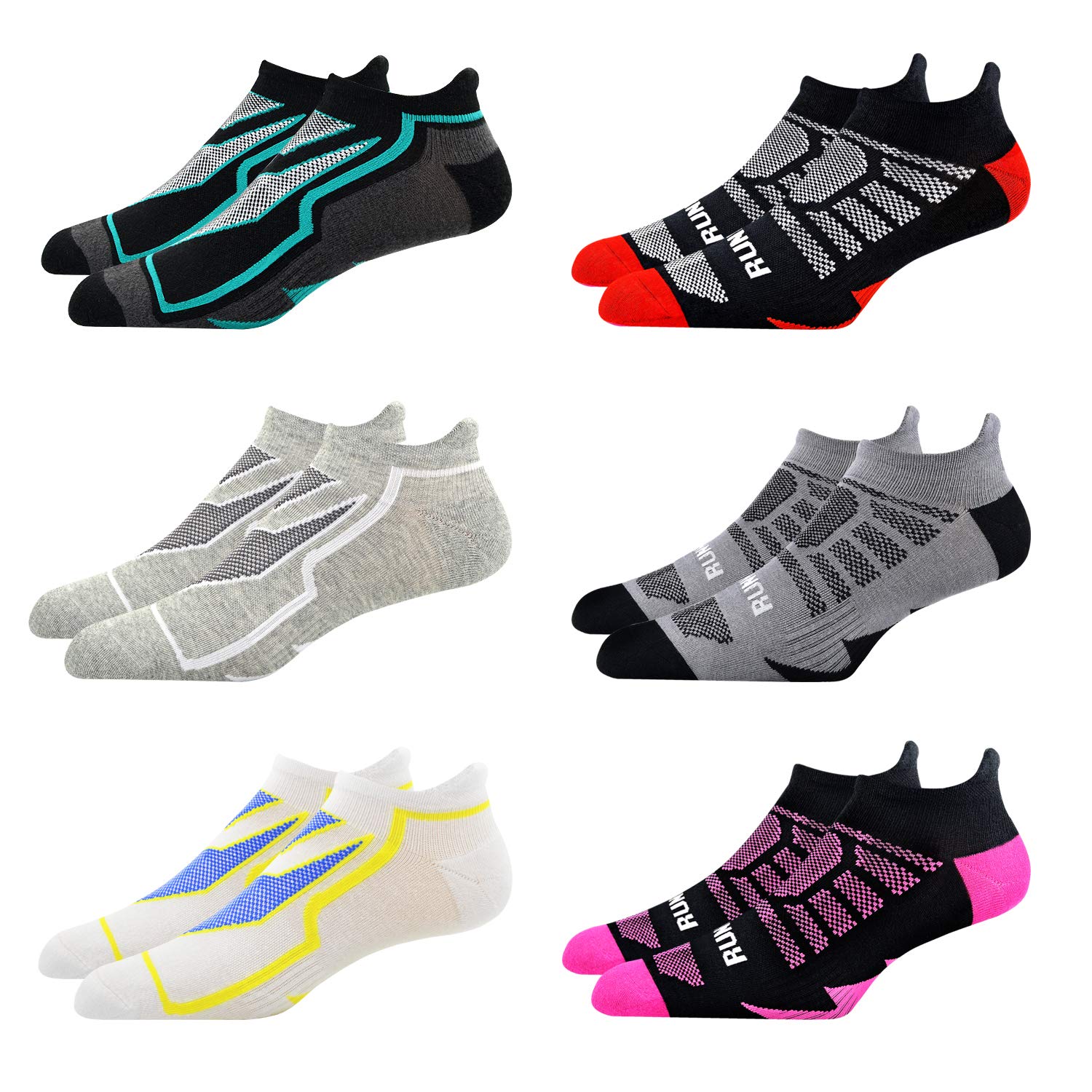 Best Compression Running Socks for Men & Women - Anti-Blister No Show Ankle Athletic Socks with Cushioning - Perfect for Marathon, Gym Workouts & Daily Sports Activities