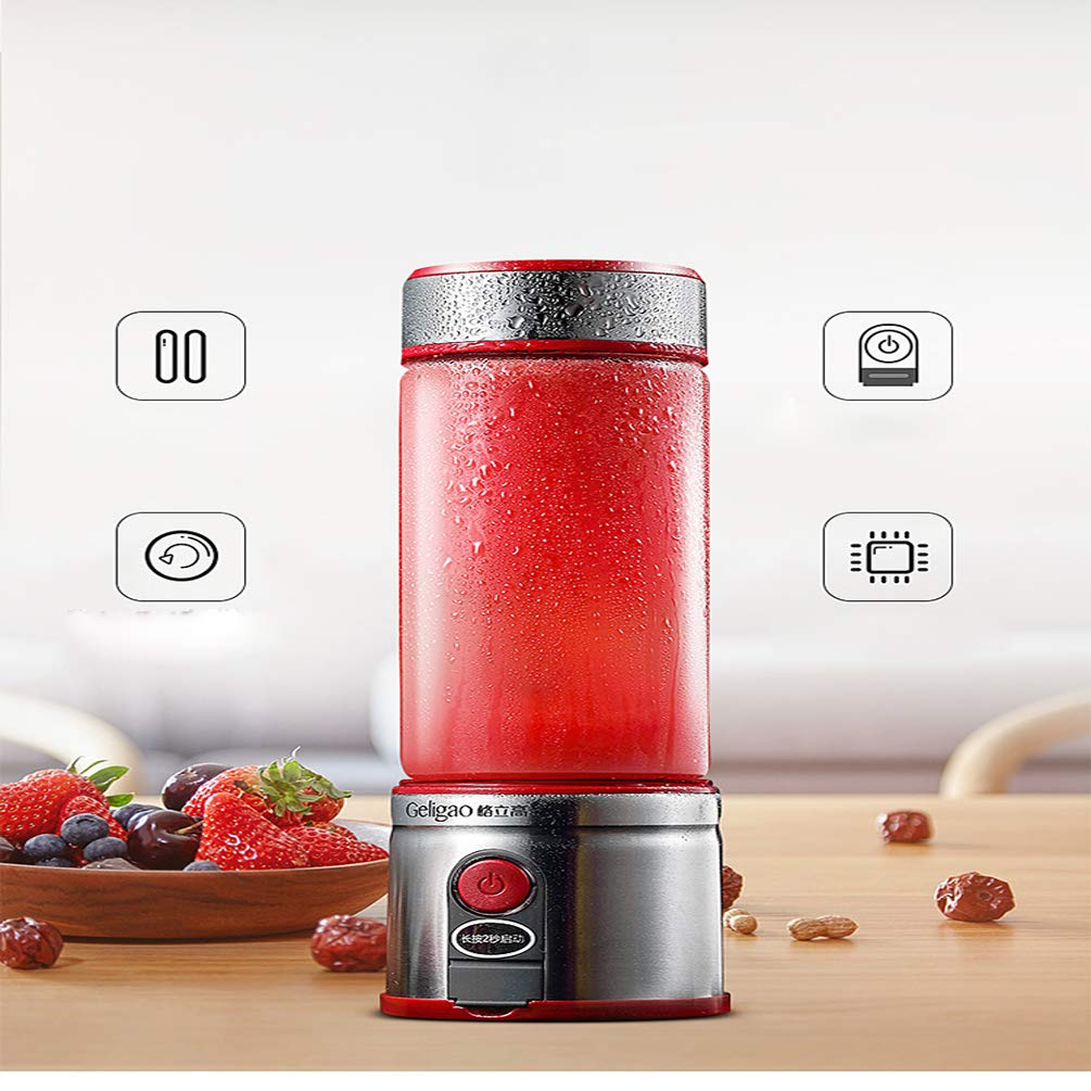 Portable USB Rechargeable Mini Blender - 5100mAh 450ml Electric Smoothie Maker for Fruits, Vegetables & Food Processing | Commercial Grade Blender for Home, Office, Gym & Travel (Silver)