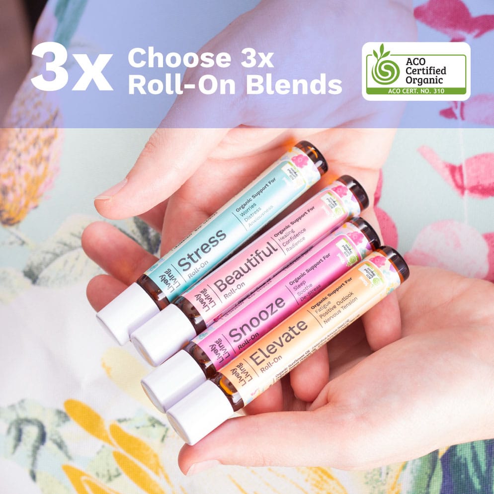 3-Pack Essential Oil Roll-On Blends for Aromatherapy, Stress Relief & Relaxation - Perfect for Home, Office & Travel Use