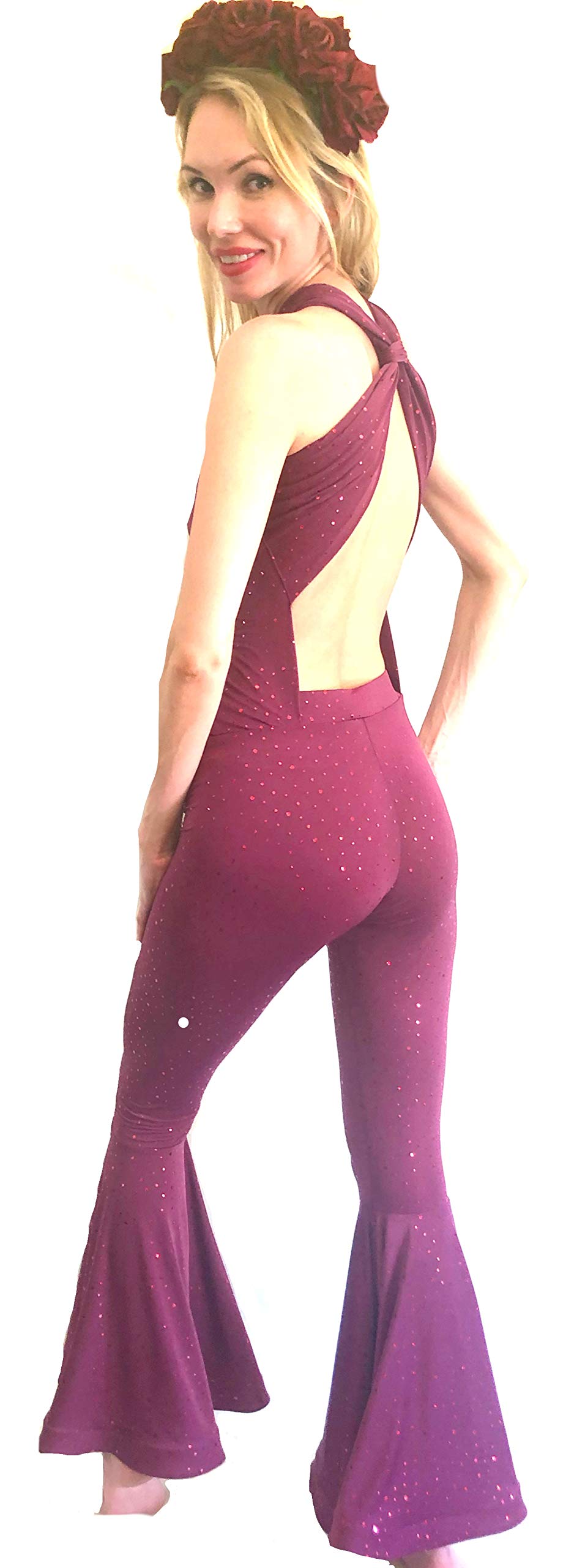 ARILANA Women's Purple Selena Jumpsuit Costume - Halloween, Birthday Party, Cosplay Outfit for Concerts & Theme Parties