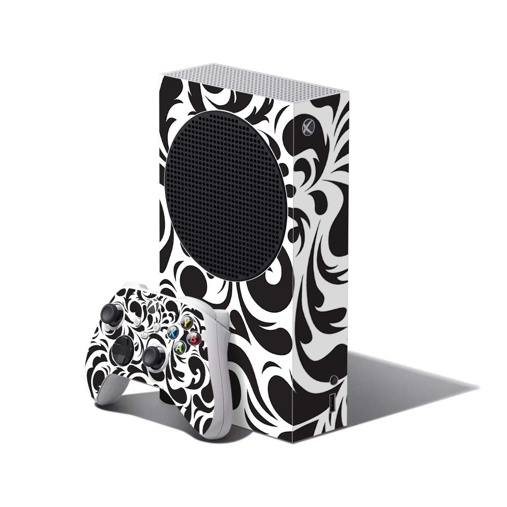 MightySkins Vinyl Decal Wrap Cover for Xbox Series S - Swirly Black Design | Protective & Durable Skin | Easy to Apply & Remove | Made in USA | Perfect for Gaming Setups & Custom Console Protection