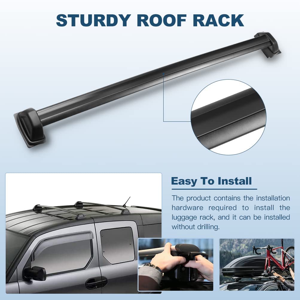 ECCPP Roof Rack Crossbars for Honda Element 2003-2011 | Heavy Duty Cargo Carrier System | 150LB Capacity for Kayak, Canoe, Luggage & Outdoor Gear | Perfect for Camping, Road Trips & Adventure Travel