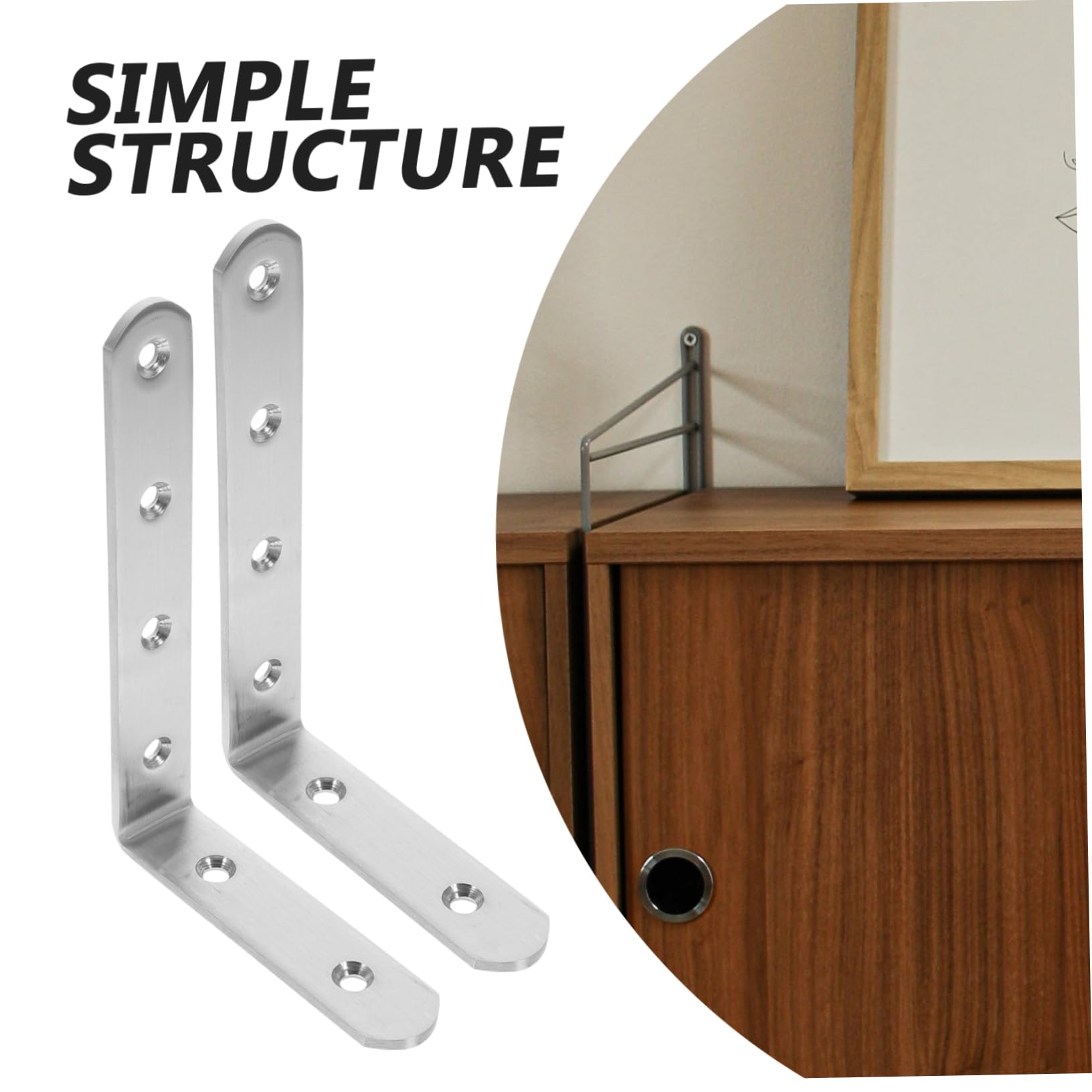 VICASKY 2-Pack Heavy Duty Furniture Wall Anchors Kit - 100x150mm, 4mm Thick for Bookcases, Cabinets & Shelves - Earthquake Proof & Child Safety Anti-Tip Straps for Home & Office Use