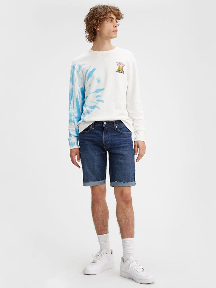 Levi's Men's 511 Slim Fit Cutoff Denim Shorts - Dark Wash Rind | Casual Summer Wear & Outdoor Activities