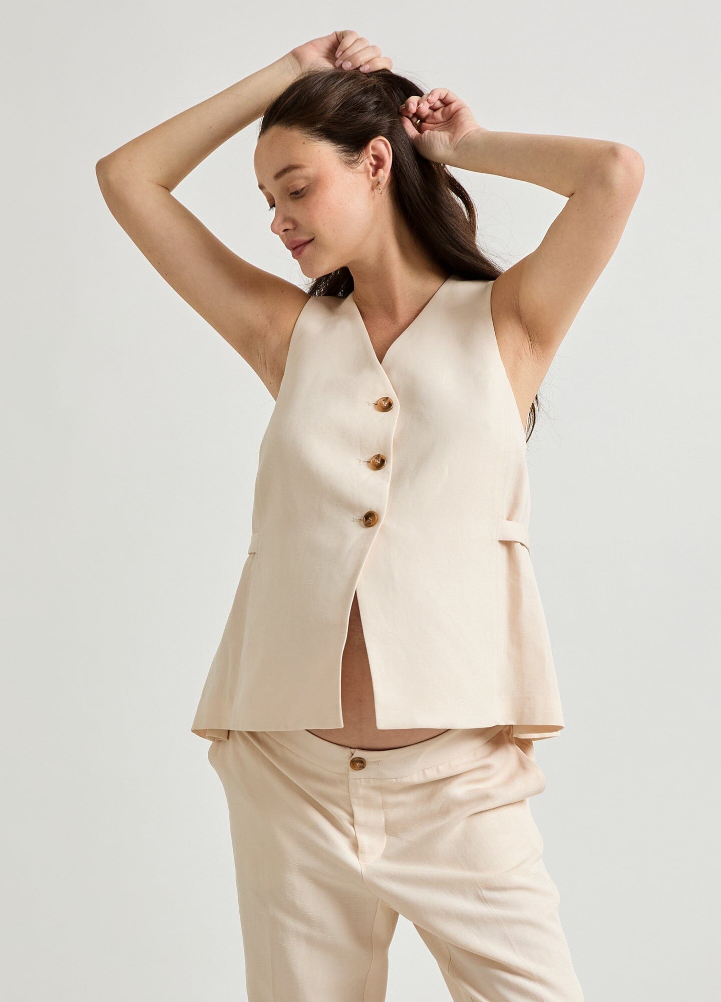 Nadia Maternity Vest - Comfortable & Stylish Pregnancy Tank Top for Expecting Moms | Perfect for Everyday Wear, Nursing, and Maternity Photos