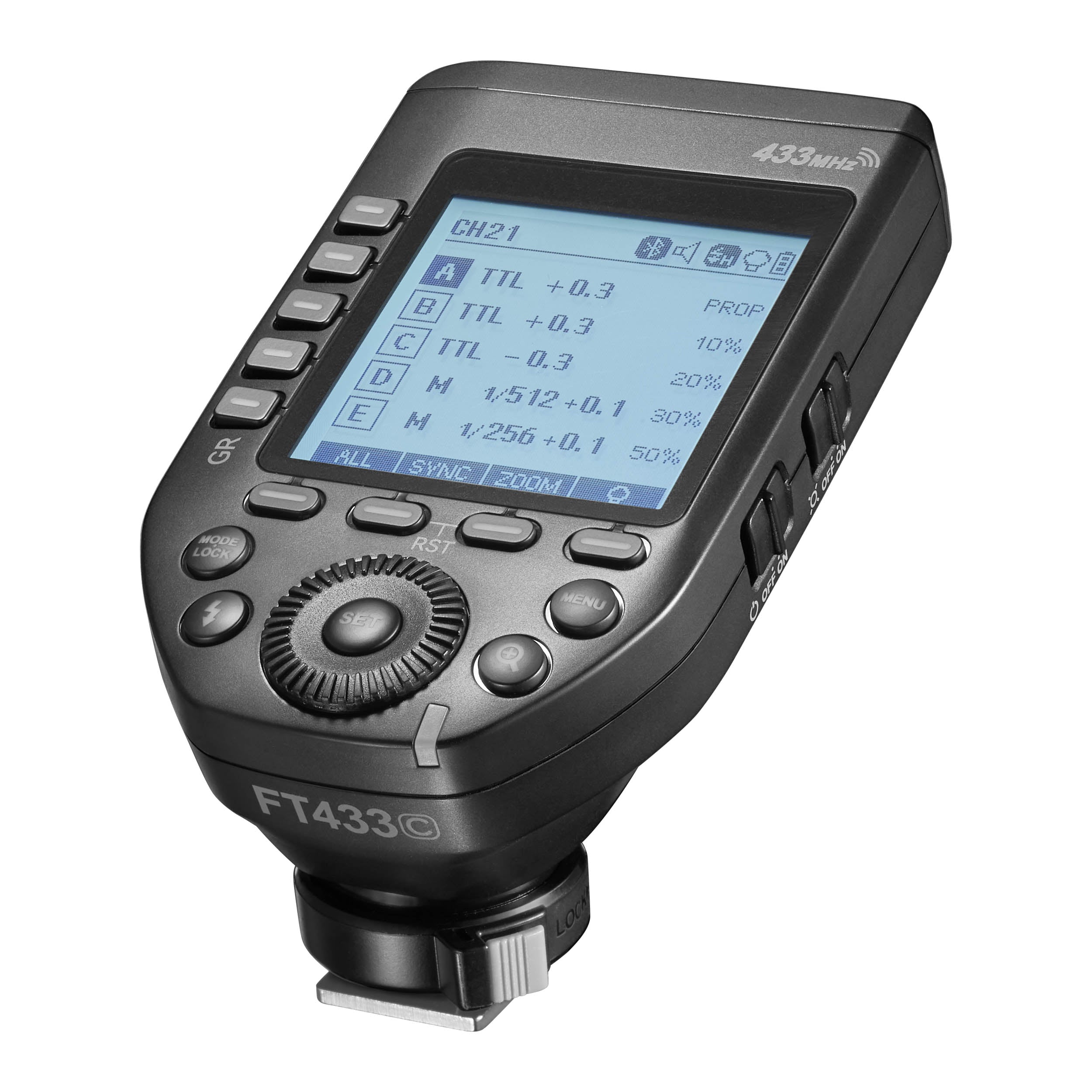 FT433 433MHz Wireless Flash Trigger & Receiver Set with App Control - Perfect for Studio Photography, Outdoor Shoots, and Remote Lighting Control
