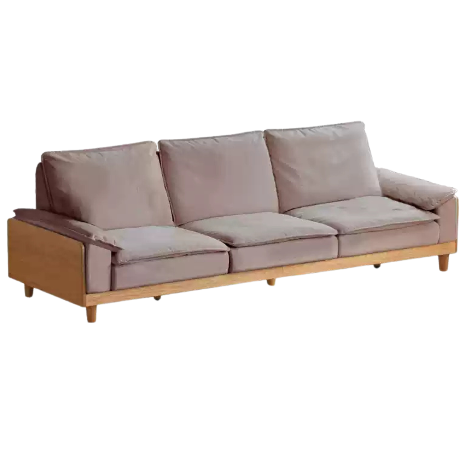 Solid Oak Wood Straight Sofa - Modern & Durable Hardwood Sofa for Living Room, Office, or Lounge - Perfect for Home Decor and Comfortable Seating