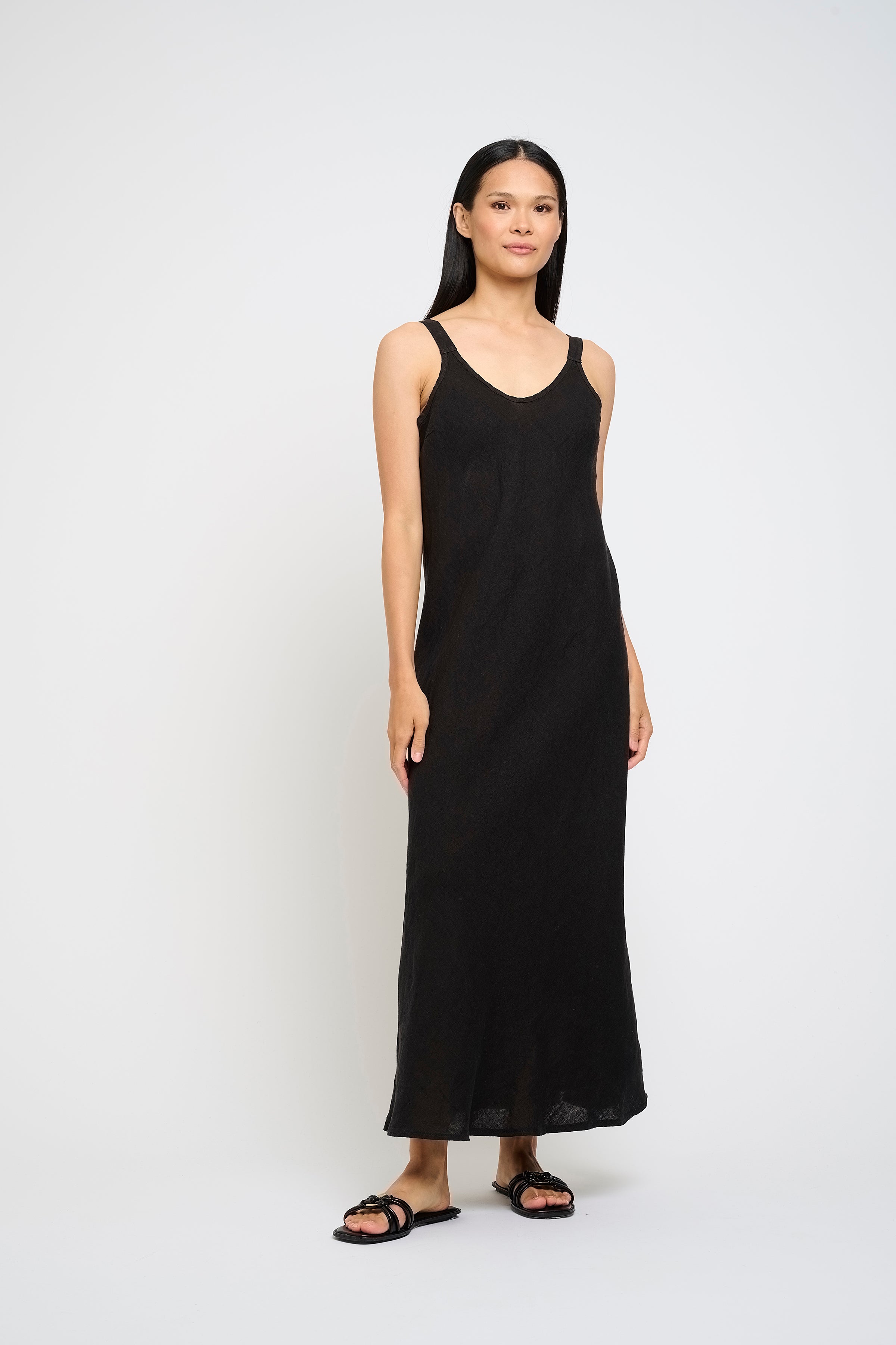Breathable Sleeveless Linen Dress for Women - Summer Casual Maxi Dress for Beach, Vacation & Outdoor Activities