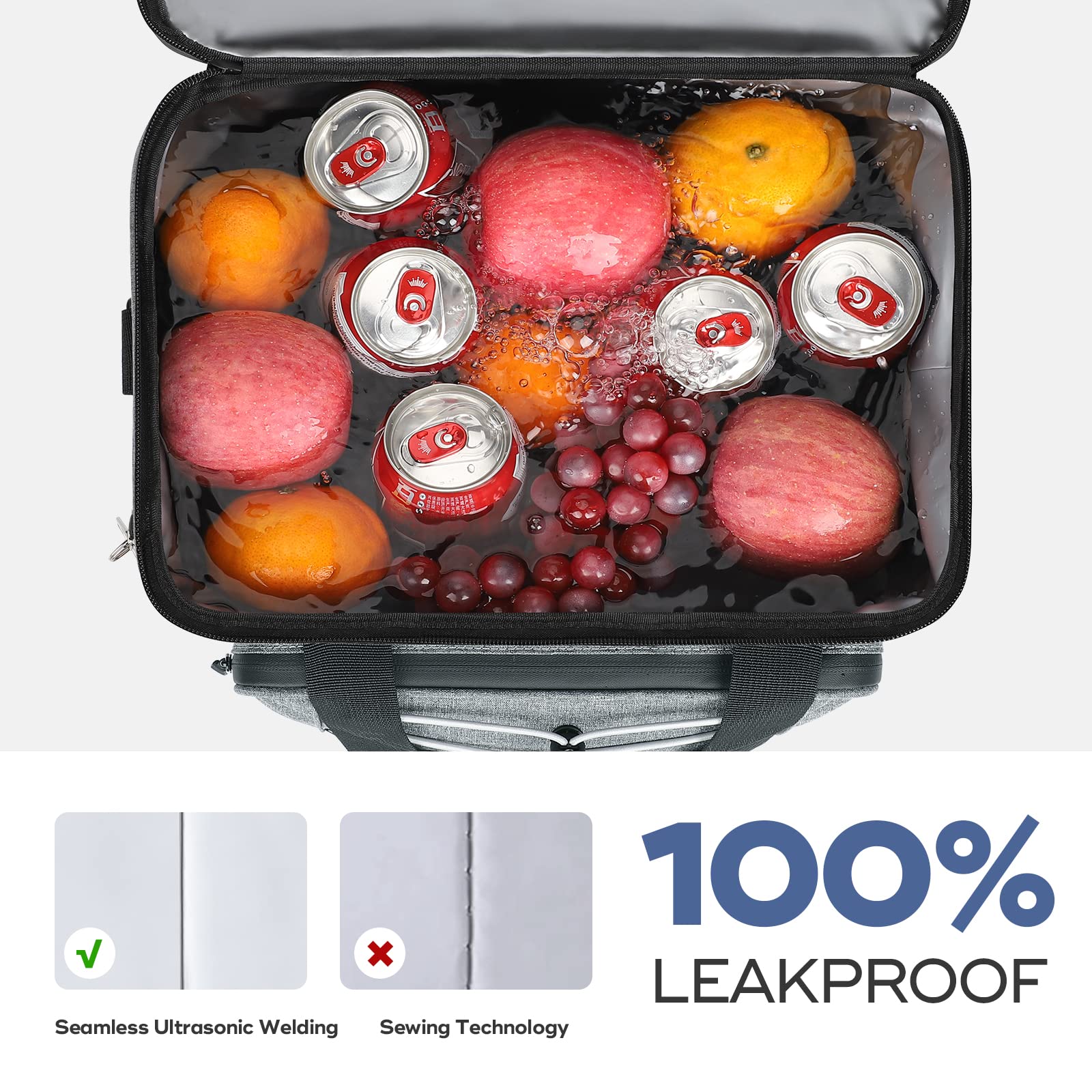 35/45 Can Soft Cooler Bag - Collapsible Insulated Leak-Proof Cooler for Picnic, Beach & Camping | Large Lunch Box for Men & Women | Perfect for Outdoor, Travel & Grocery Shopping