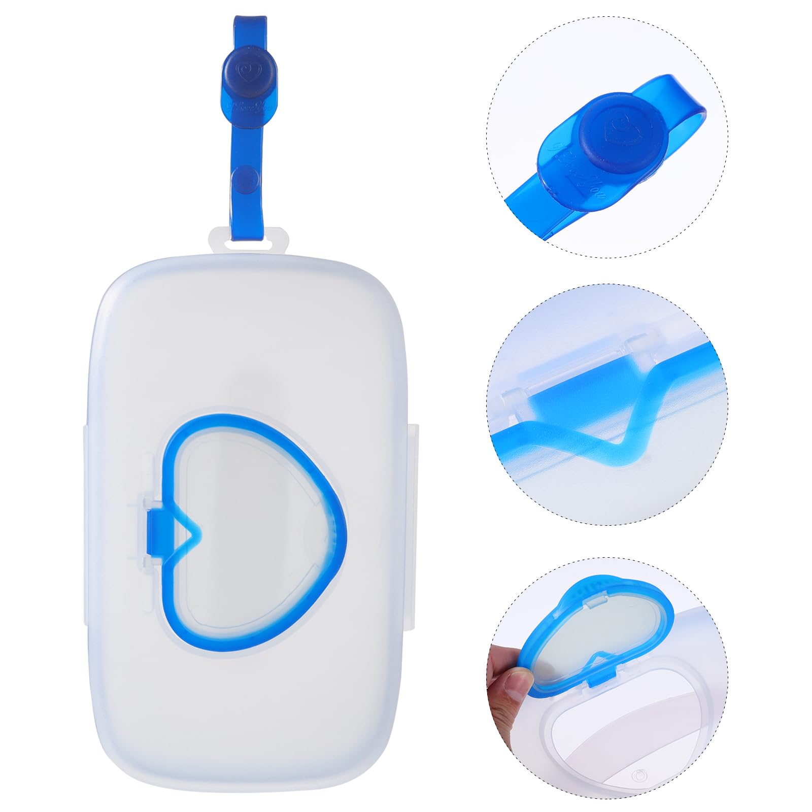Portable Baby Wipe Dispenser - Refillable Travel Wipes Container for Diaper Bags, Strollers & Cars | Blue Sky Pouch for On-The-Go Parents | Perfect for Travel, Bathroom & Nursery Organization