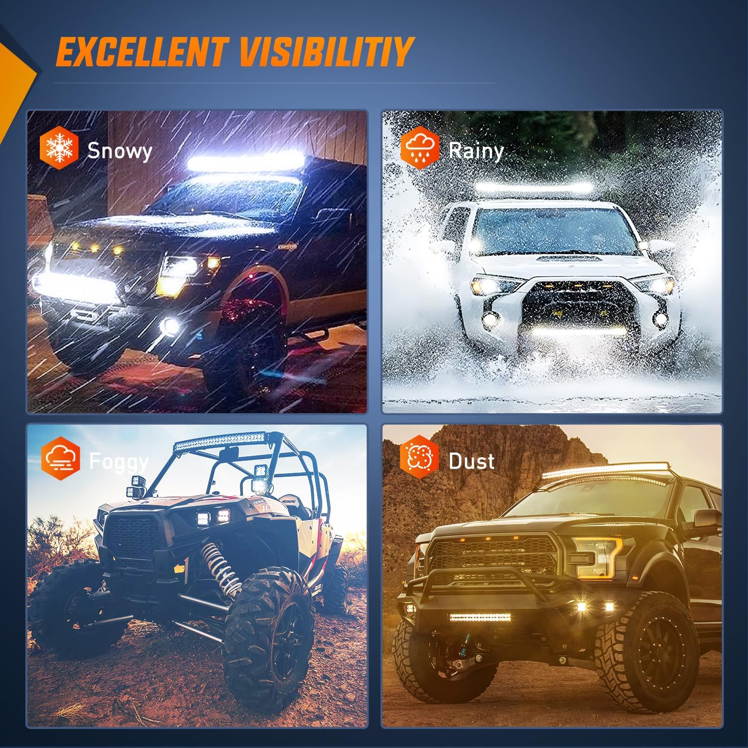 50 Inch 288W Double Row Curved LED Light Bar with 12AWG Wiring Harness & 5Pin Switch - Waterproof Off-Road Spot Flood Combo for Trucks, ATVs, UTVs, Boats, and Outdoor Adventures