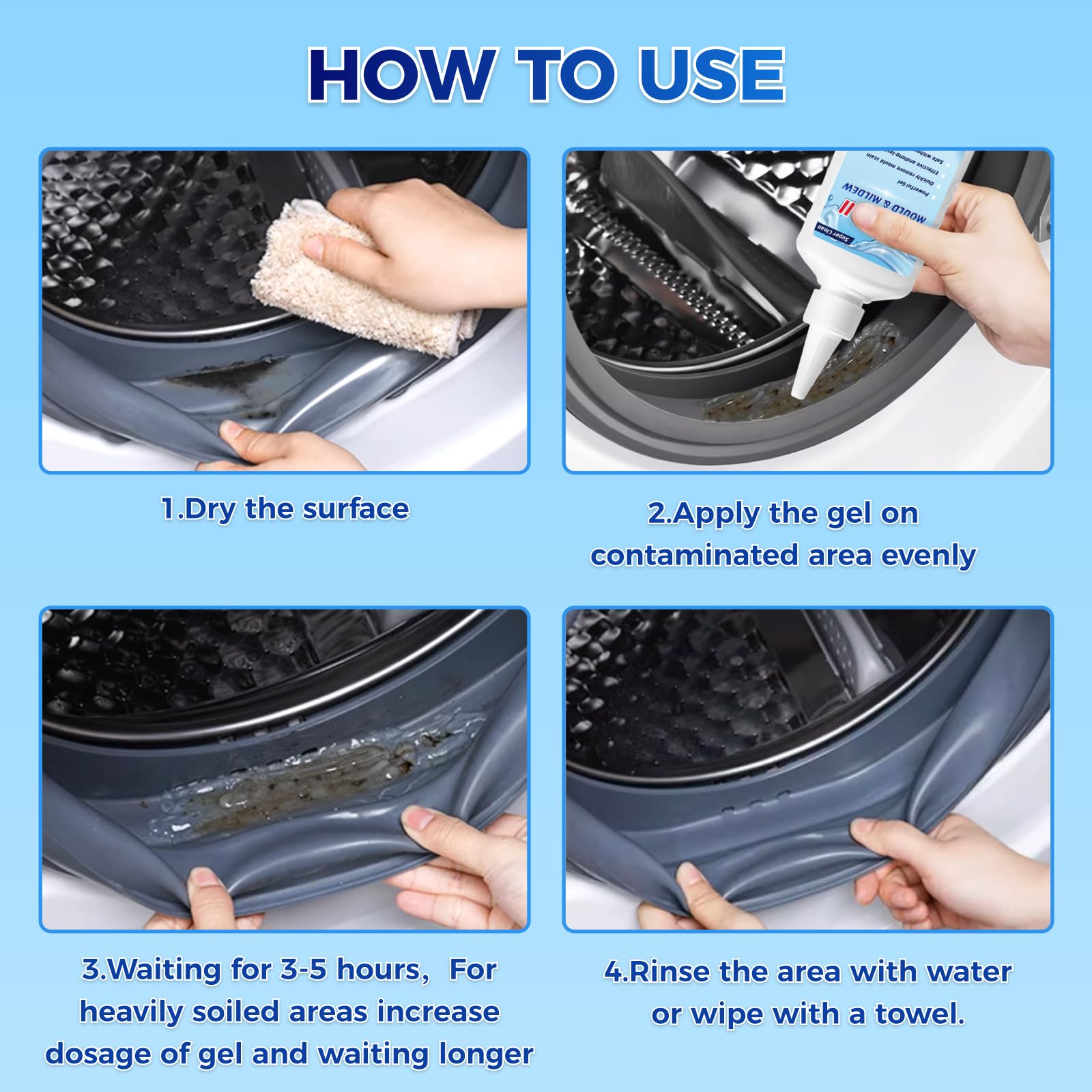 5 Fl Oz Home Remover Gel - Powerful Washing Machine Cleaner & Household Grout Stain Remover | Deep Cleans Bathroom, Kitchen, Refrigerator Strips, Sink & Tiles | Ideal for Home Maintenance & Appliance Care