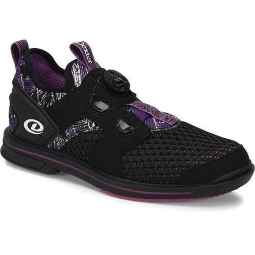 Dexter Women's DexLite Pro BOA Bowling Shoes - Black & Purple Color - Right Hand - Perfect for League Play & Tournament Bowling