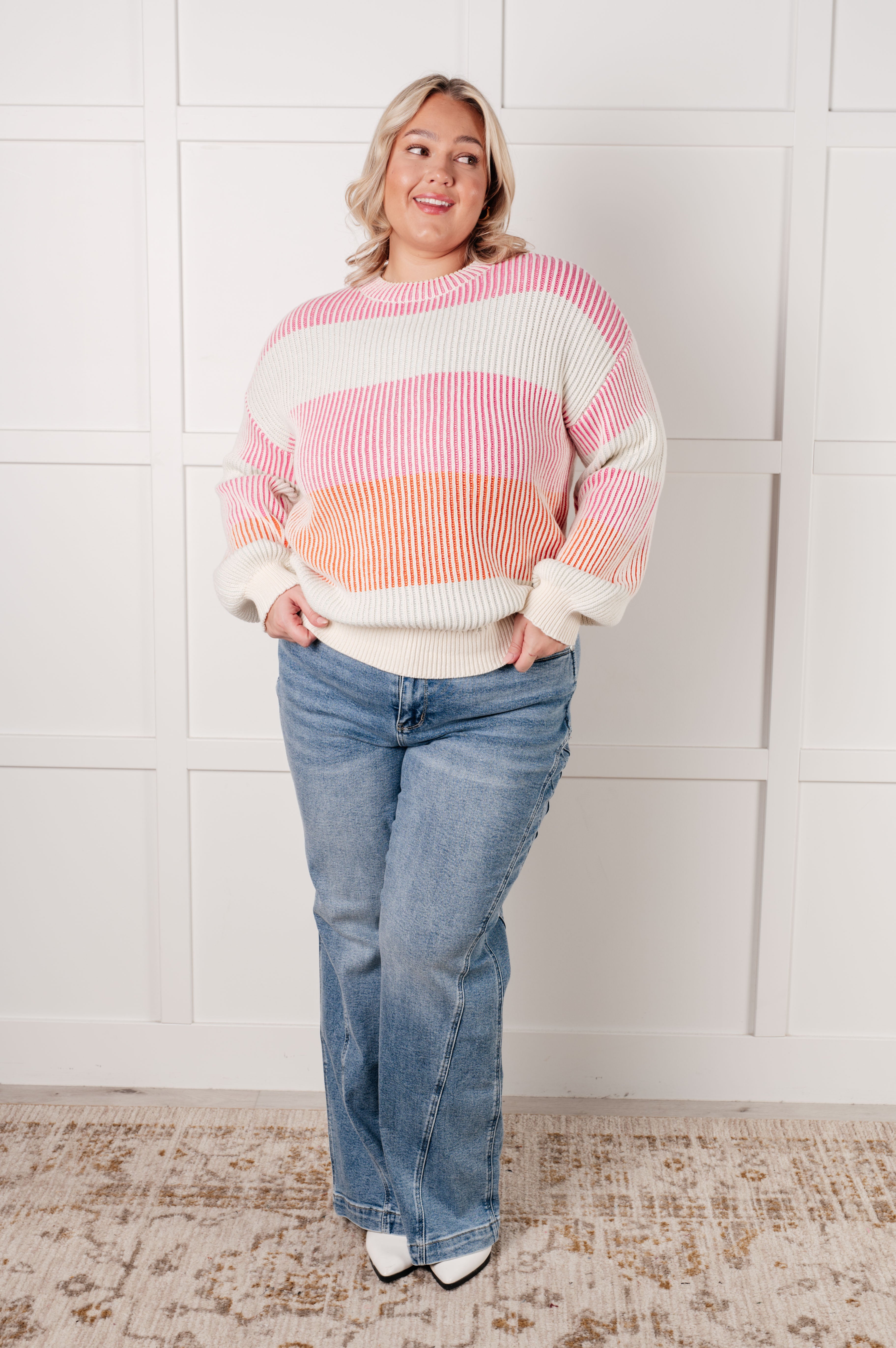 Matchmaker Striped Ribbed Top for Women - Trendy Casual & Layering Tee | Perfect for Everyday Wear, Date Nights & Office Outfits