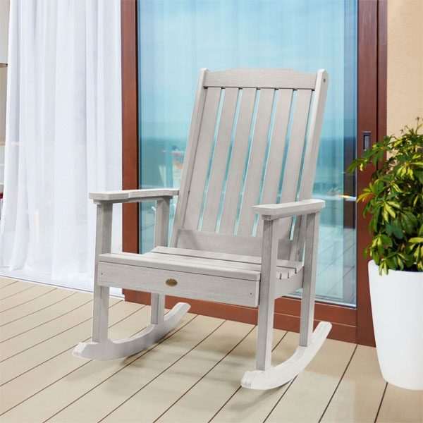 Lehigh Outdoor Rocking Chair - Patio, Garden & Porch Relaxation - Comfortable All-Weather Wicker Rocking Chair for Backyard, Deck & Poolside Use