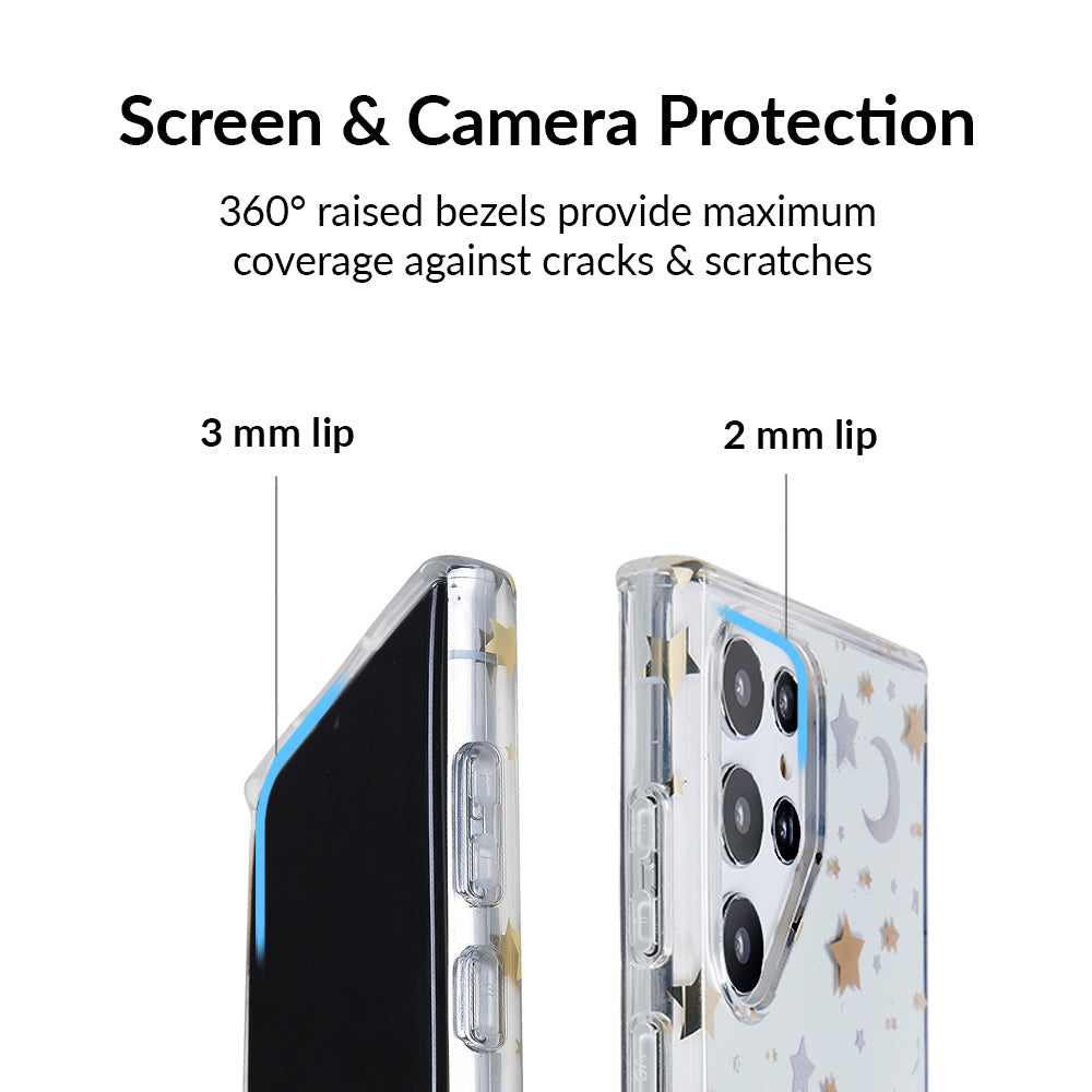 Starry Night Clear Samsung Phone Case - Protective Slim Fit Cover for Galaxy S21/S22/S23 - Perfect for Everyday Use & Gifts