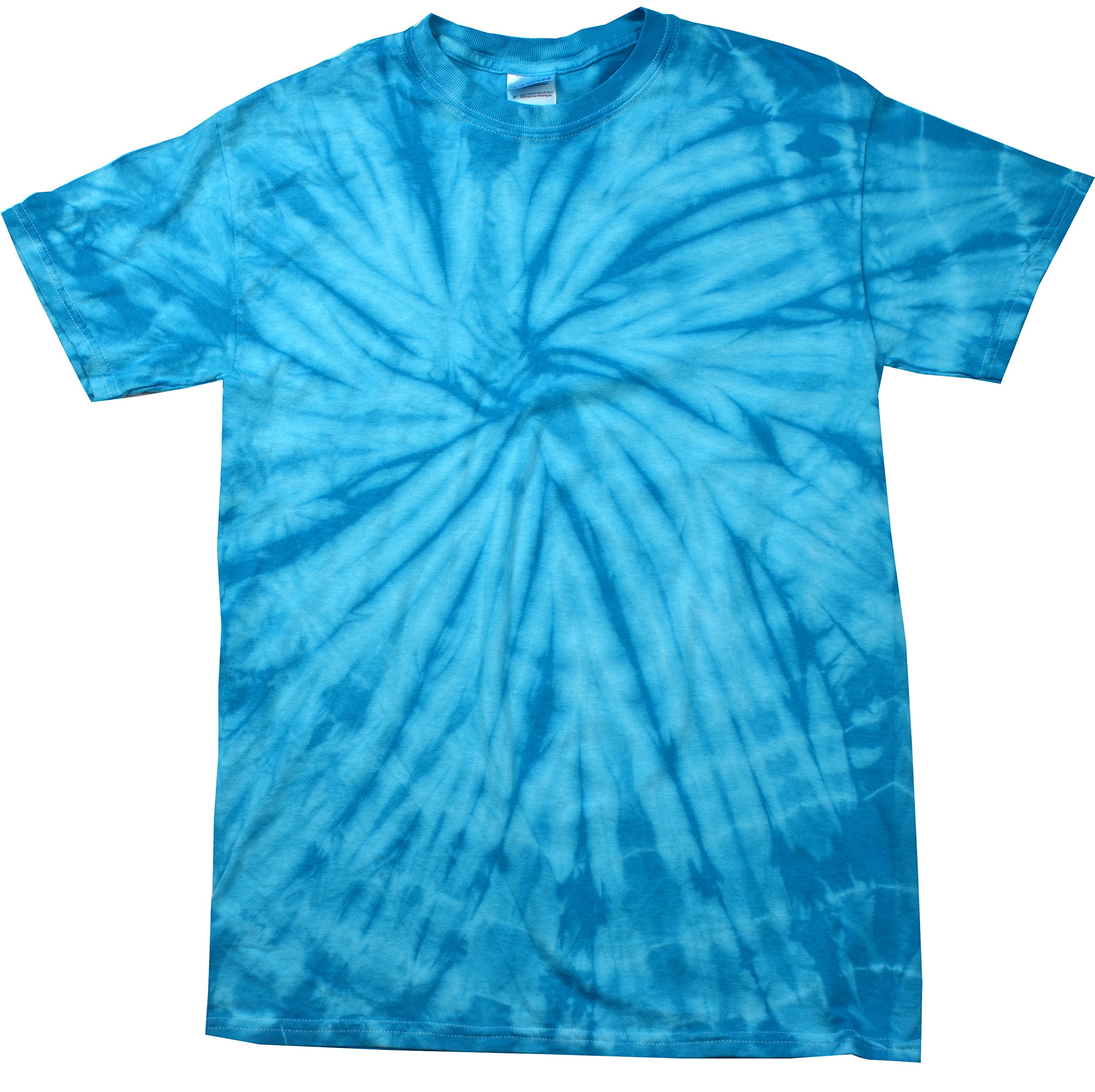Vibrant Tie Dye Spider Turquoise Kids T-Shirt | Colorful Multi-Color Graphic Tee for Boys & Girls | Perfect for Summer, Parties & Casual Wear