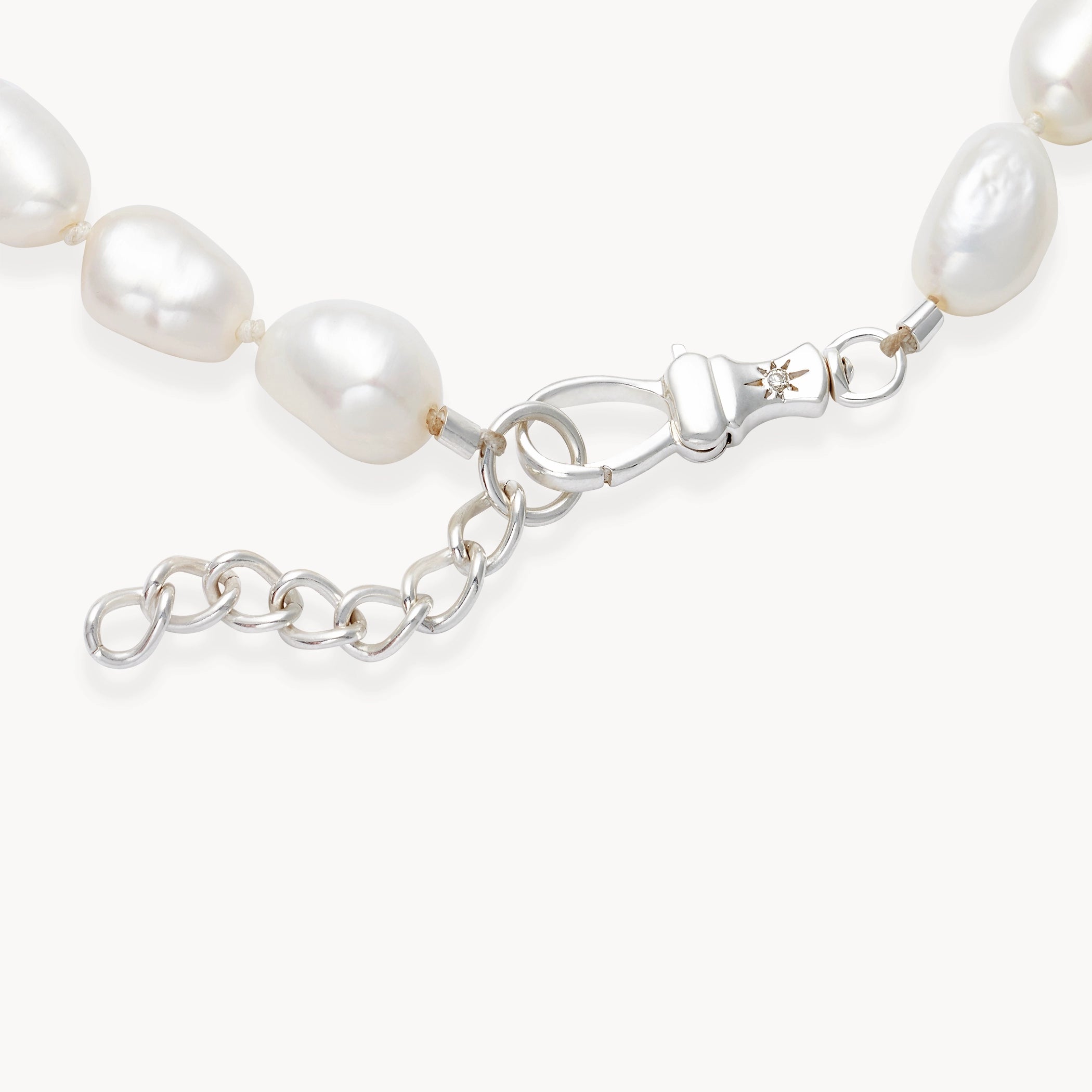Elegant Pearl Beaded Anklet with Sterling Silver, Natural Pearls & Brilliant Diamonds – Perfect for Beach Weddings, Summer Outfits & Boho Fashion