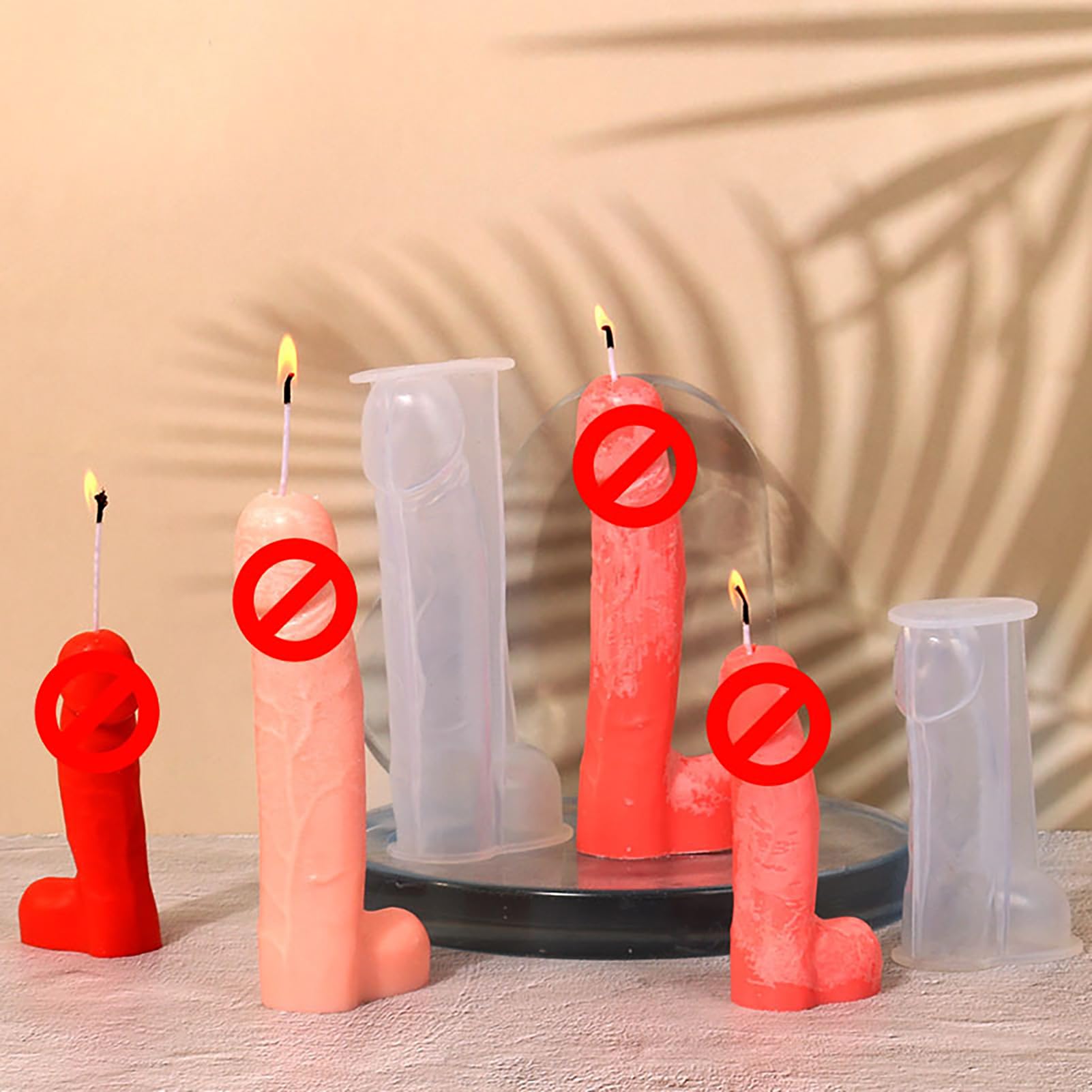 3 Silicone Penis Candle Molds for DIY Candle Making - Adult Themed Party Supplies & Bachelorette Decorations - Perfect for Naughty Birthday Parties, Adult Gag Gifts & Unique Home Decor
